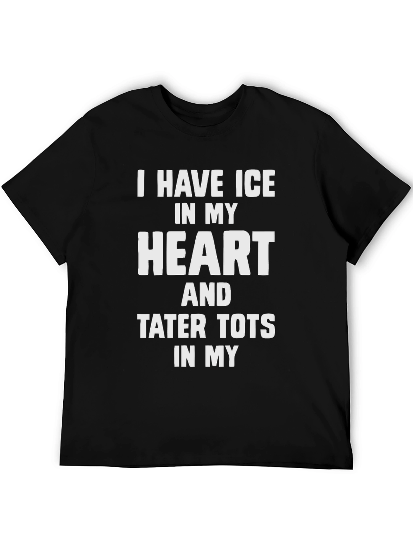 Ice Heart Tater Tots Funny Graphic Tee