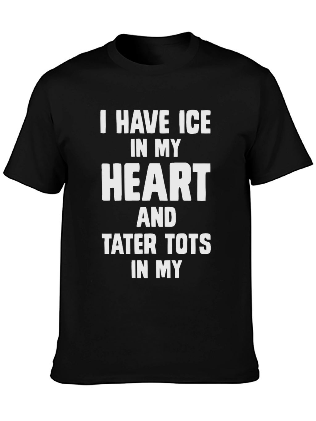 Ice Heart Tater Tots Funny Graphic Tee