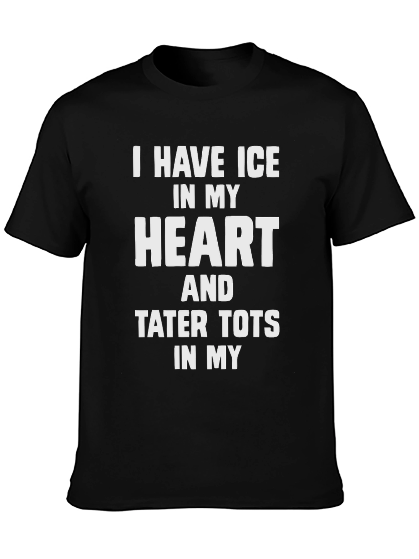 Ice Heart Tater Tots Funny Graphic Tee