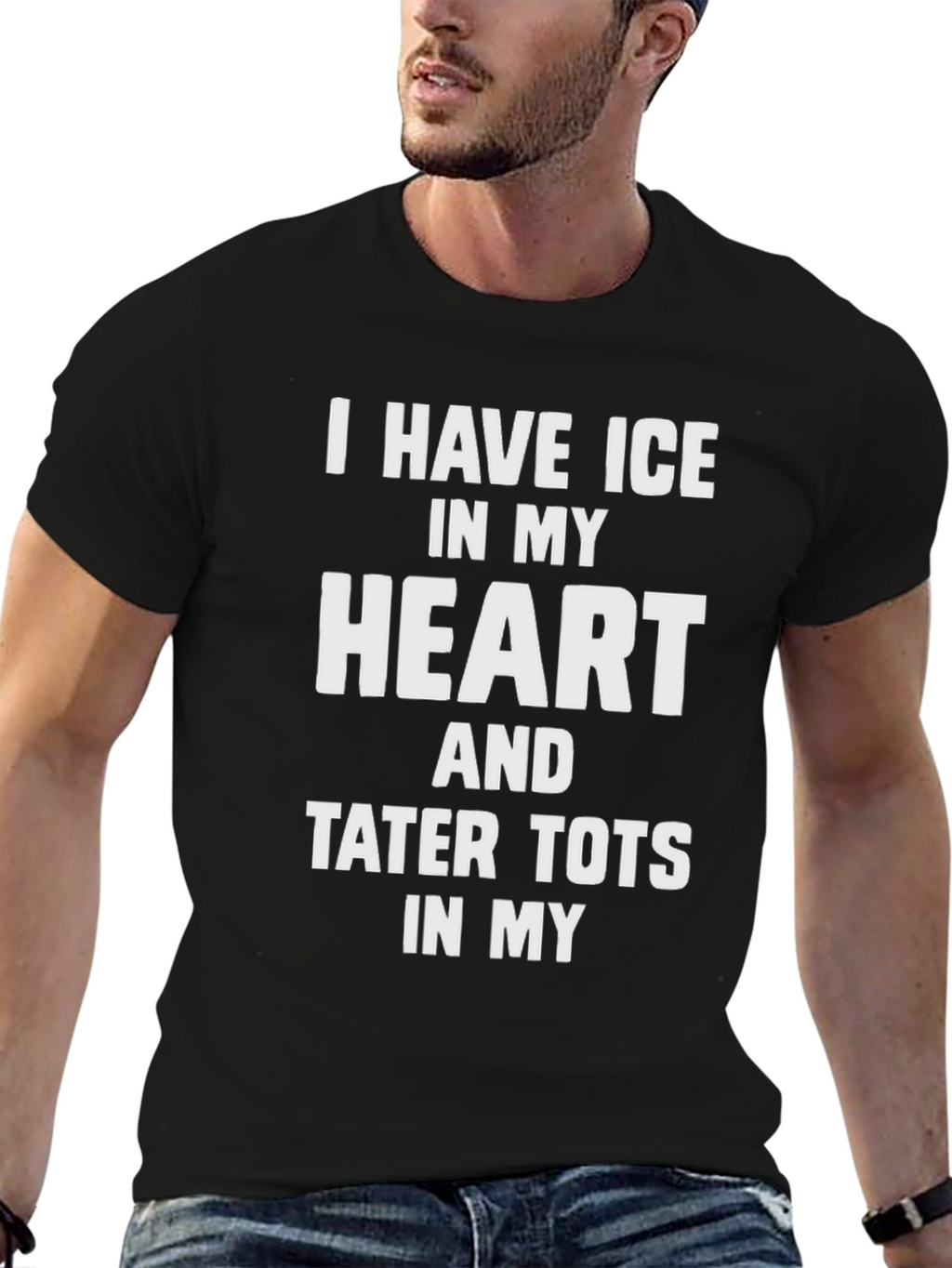 Ice Heart Tater Tots Funny Graphic Tee