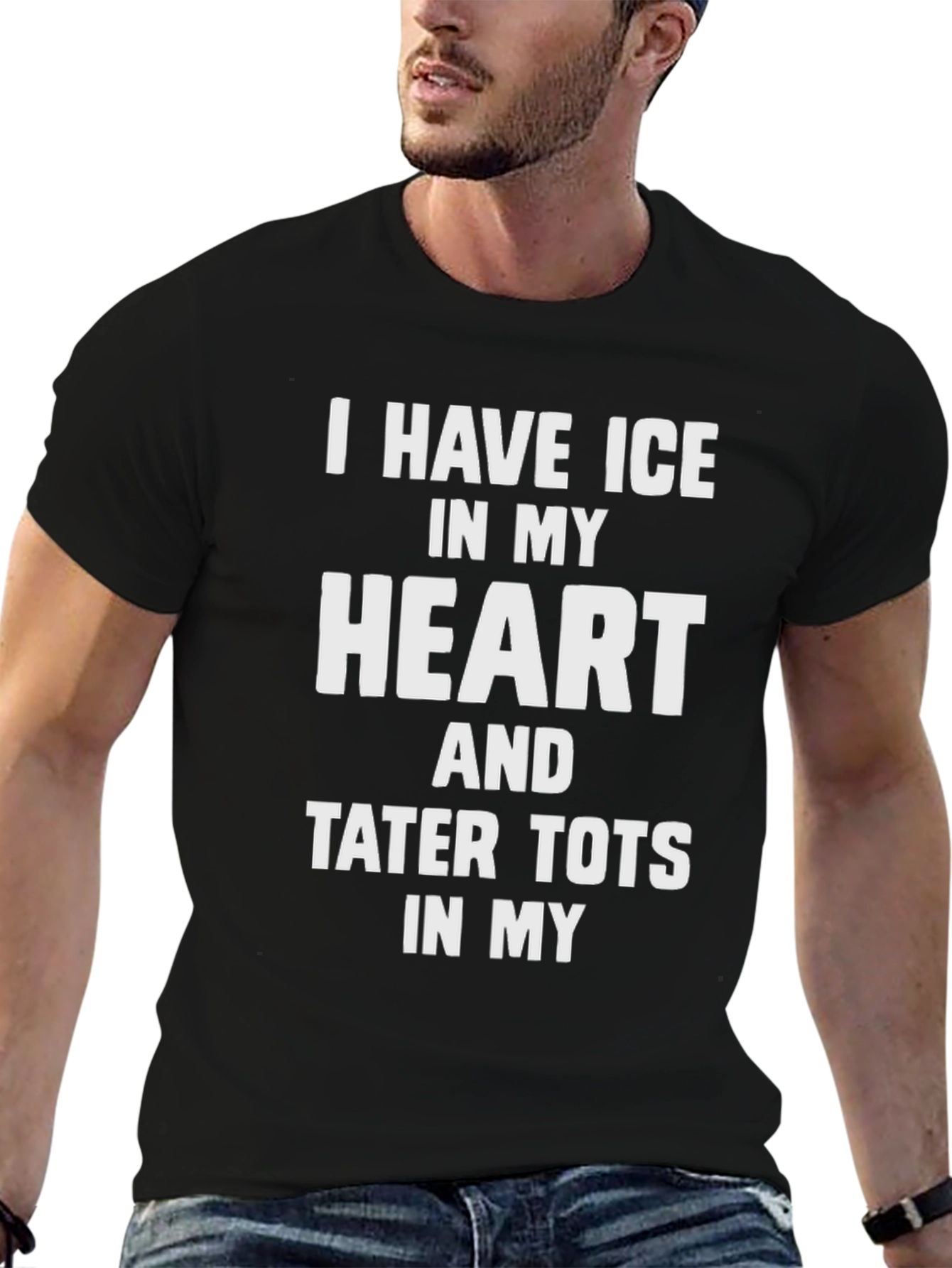 Ice Heart Tater Tots Funny Graphic Tee