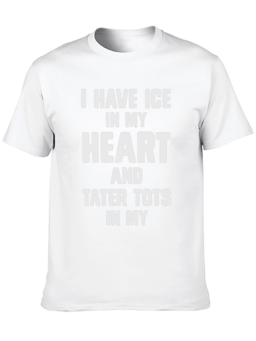 Ice Heart Tater Tots Funny Graphic Tee
