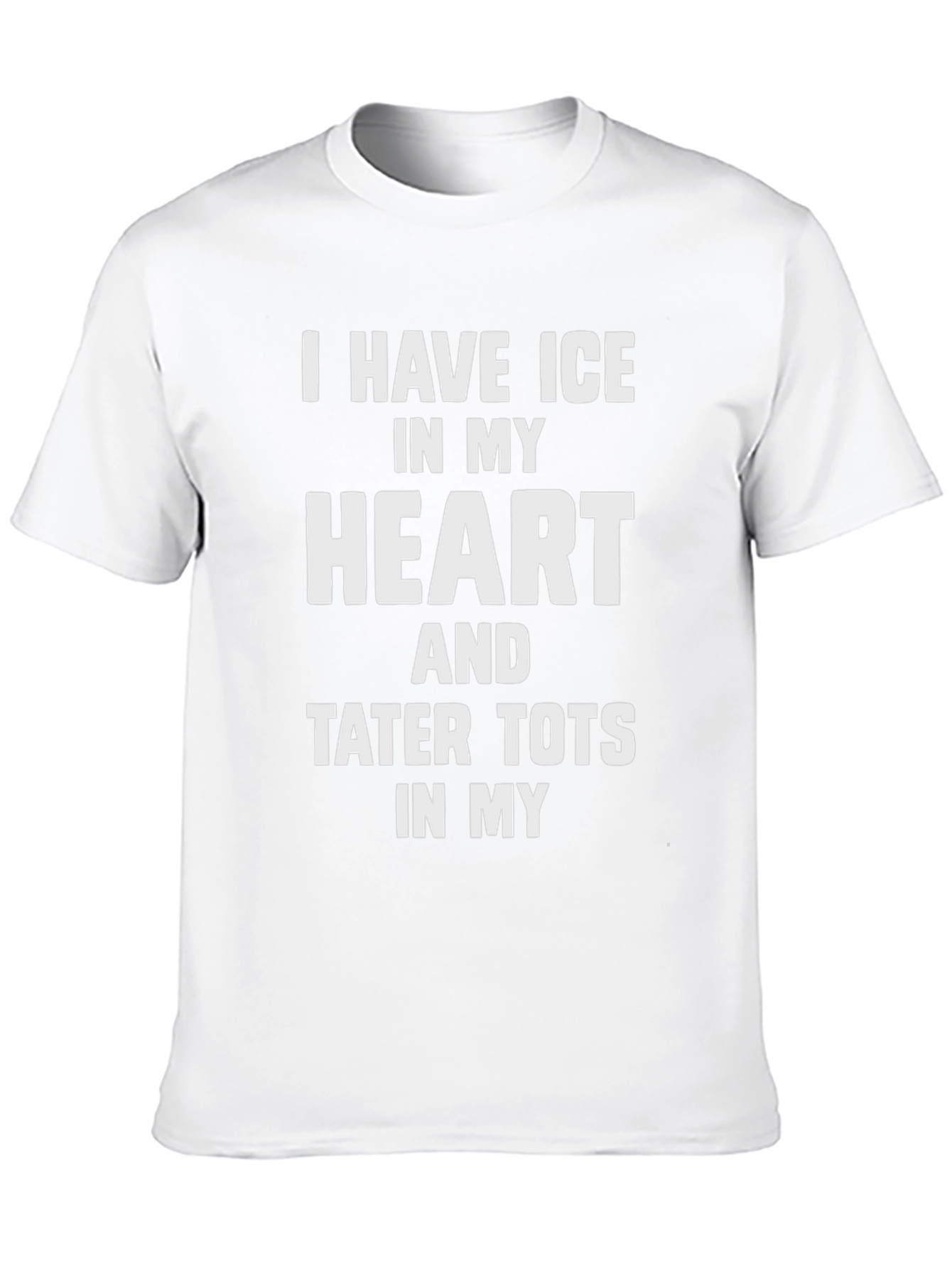 Ice Heart Tater Tots Funny Graphic Tee