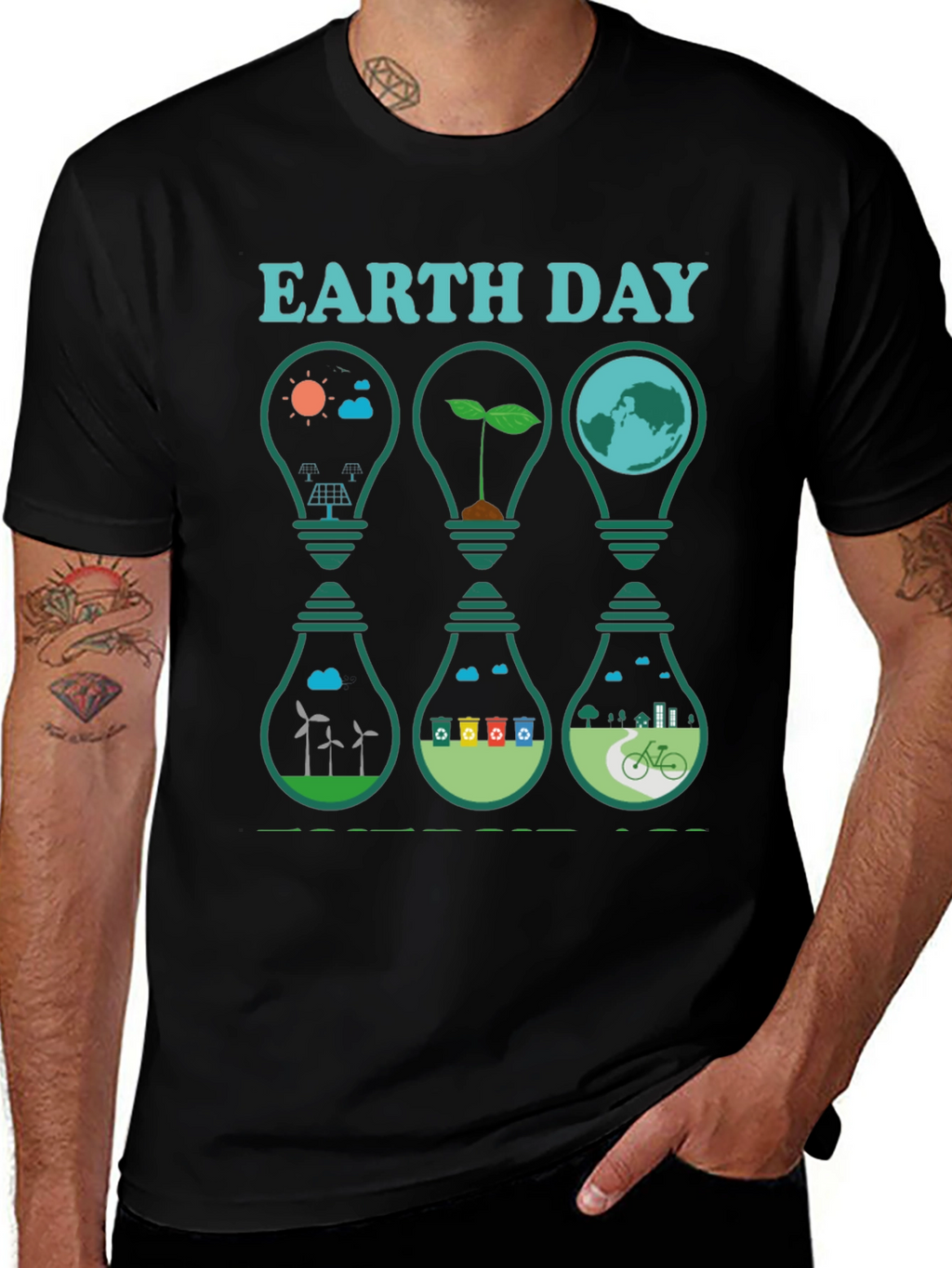 Eco-Friendly Earth Day Graphic T-Shirt