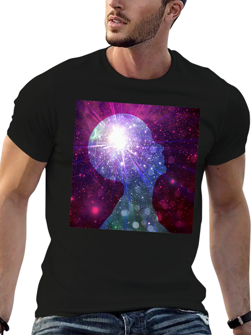 Cosmic Mind Black T-Shirt - Unisex
