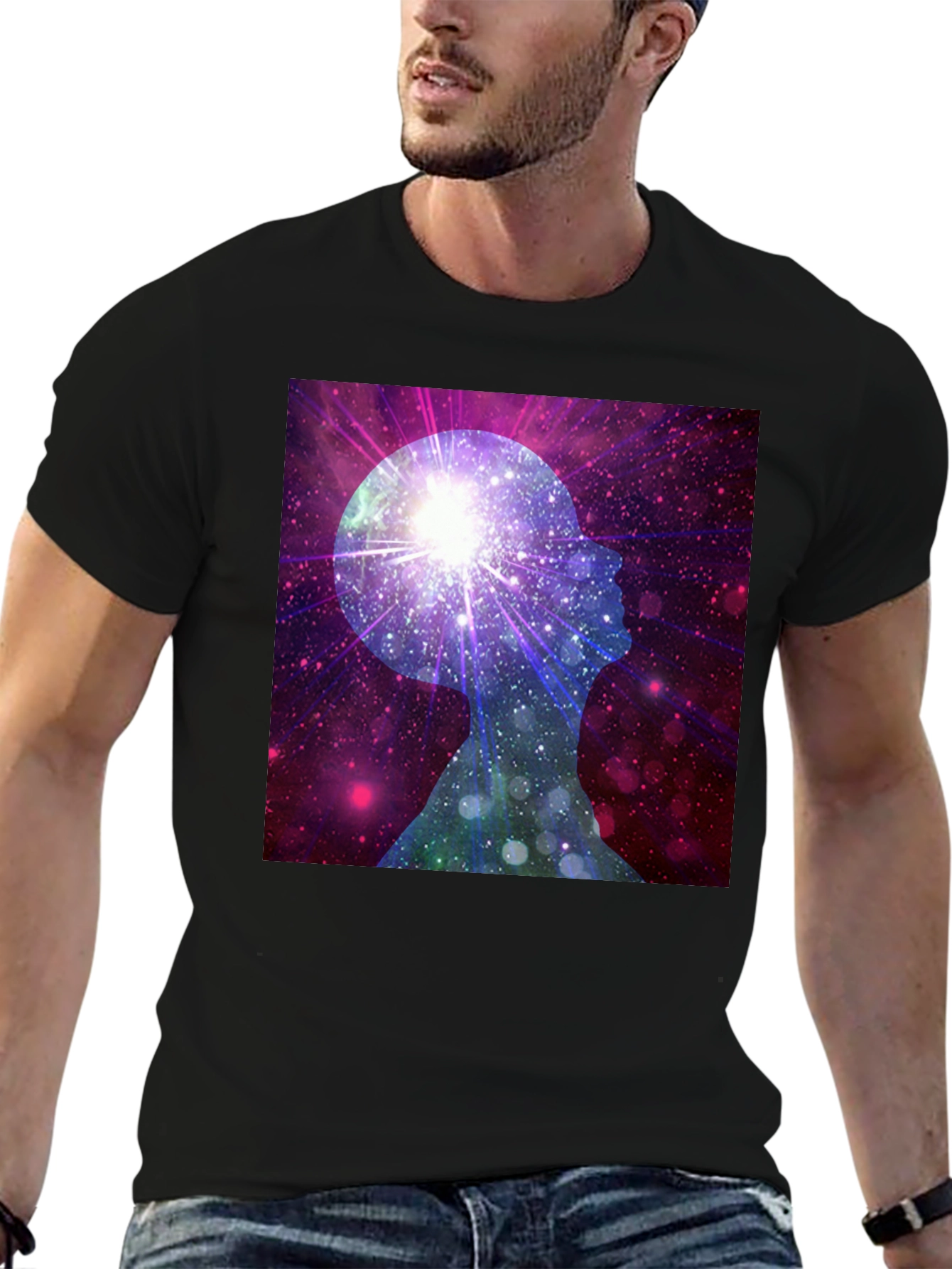 Cosmic Mind Black T-Shirt - Unisex