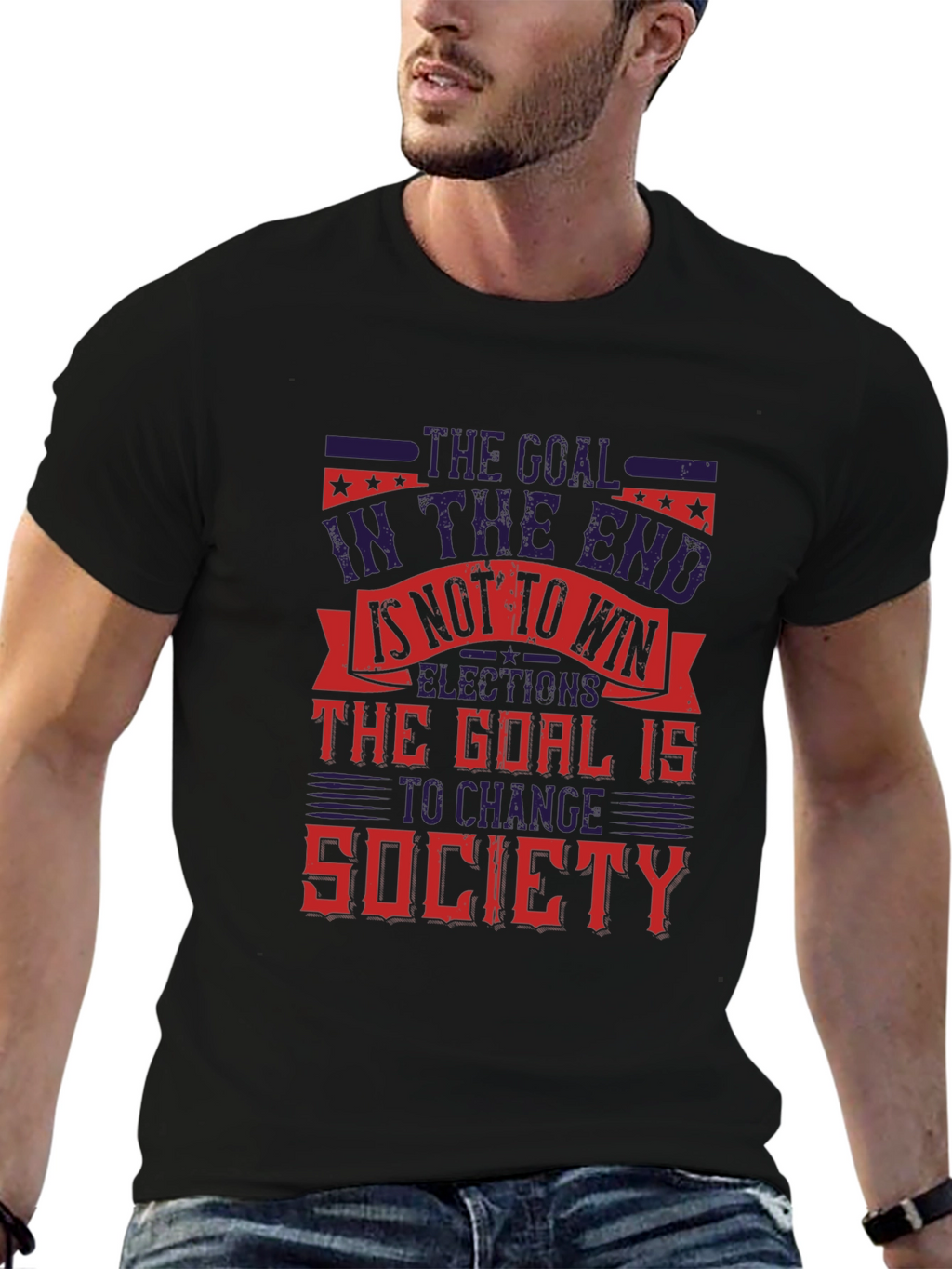 Goal to Change Society Graphic T-Shirt