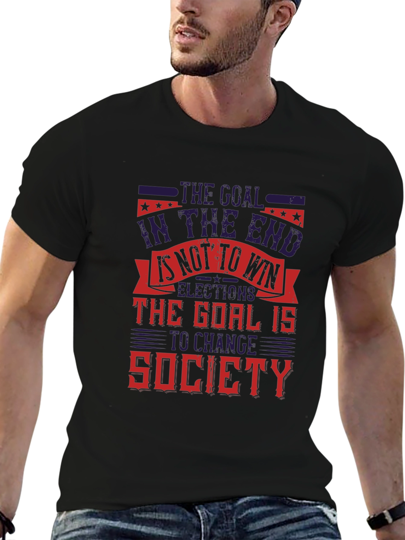 Goal to Change Society Graphic T-Shirt