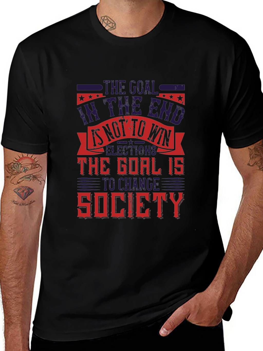 Goal to Change Society Graphic T-Shirt