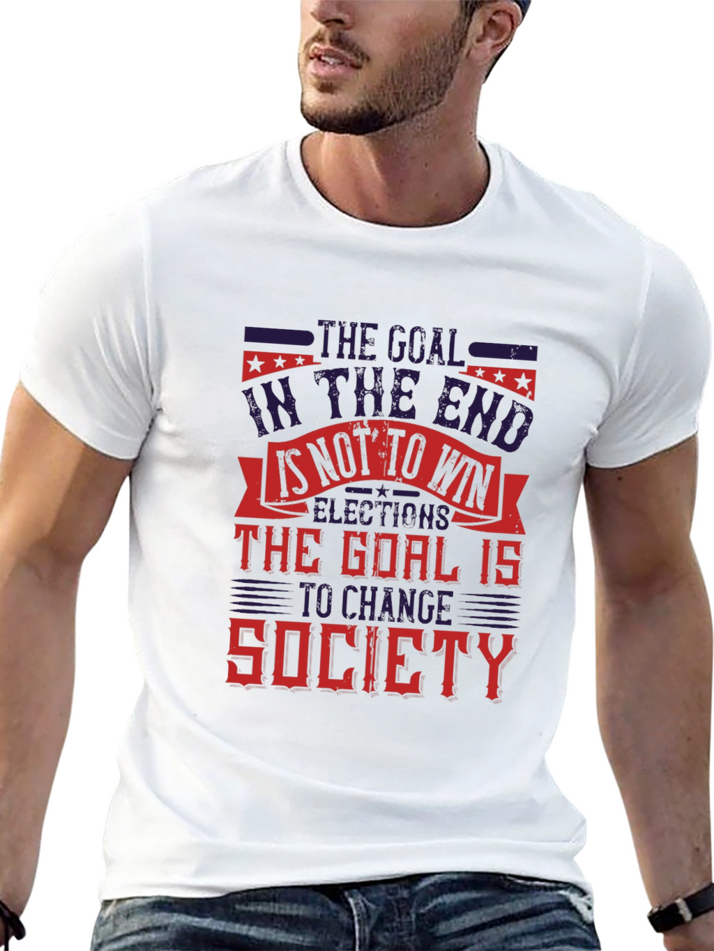 Goal to Change Society Graphic T-Shirt