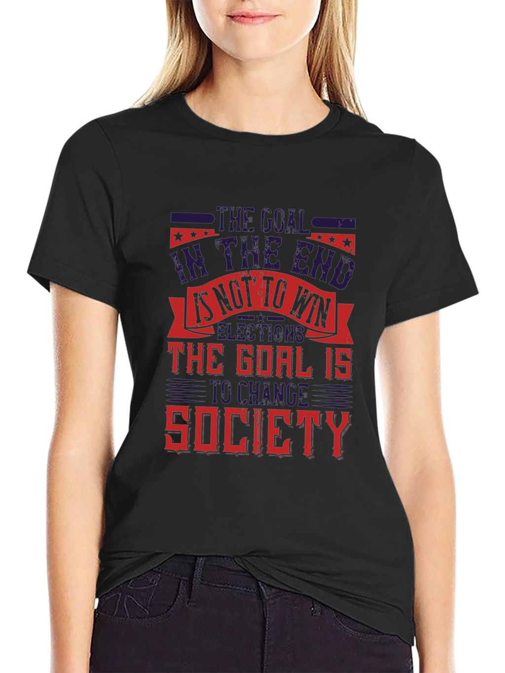 Goal to Change Society Graphic T-Shirt