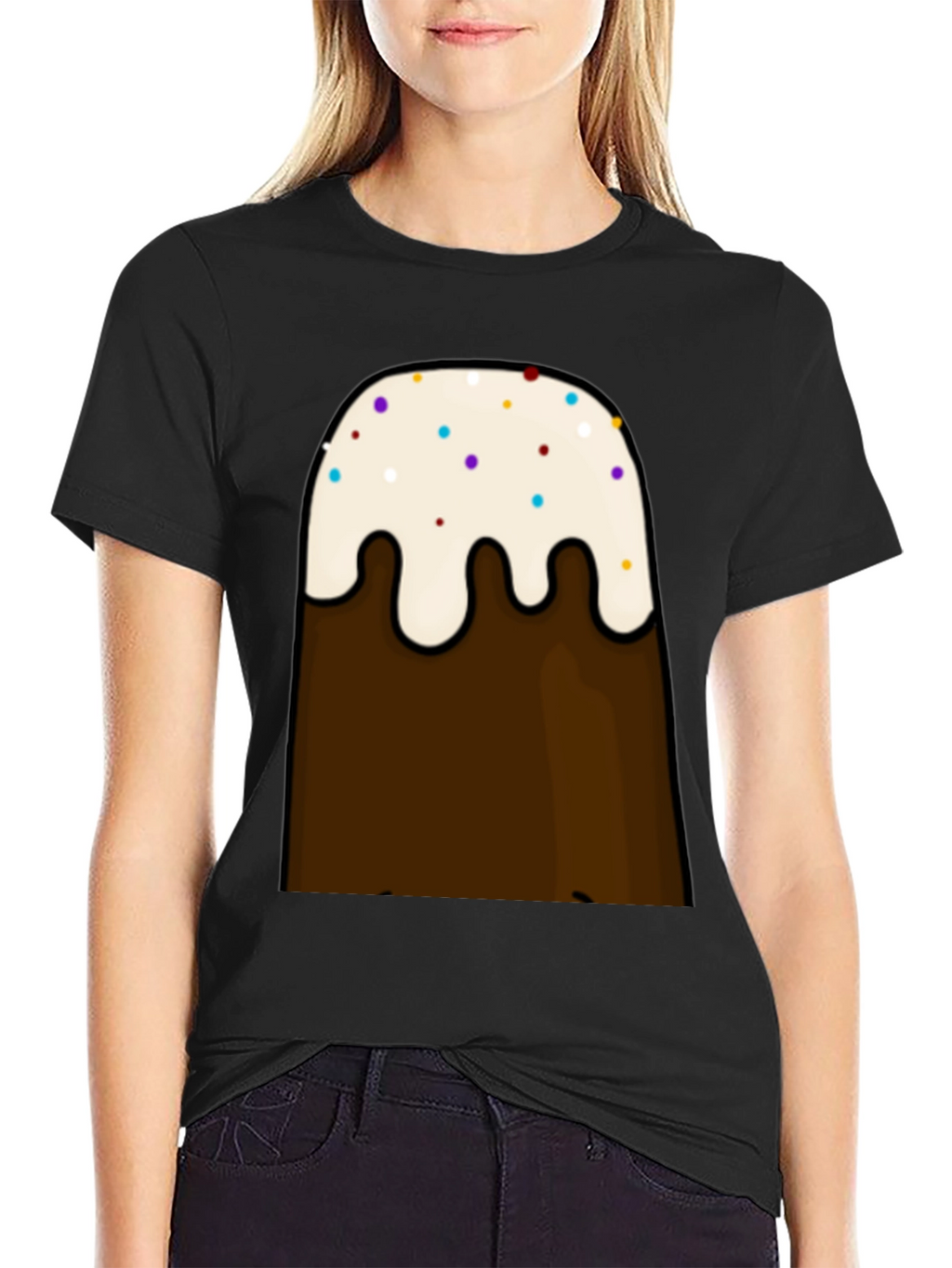 Cartoon Brown Mountain T-Shirt