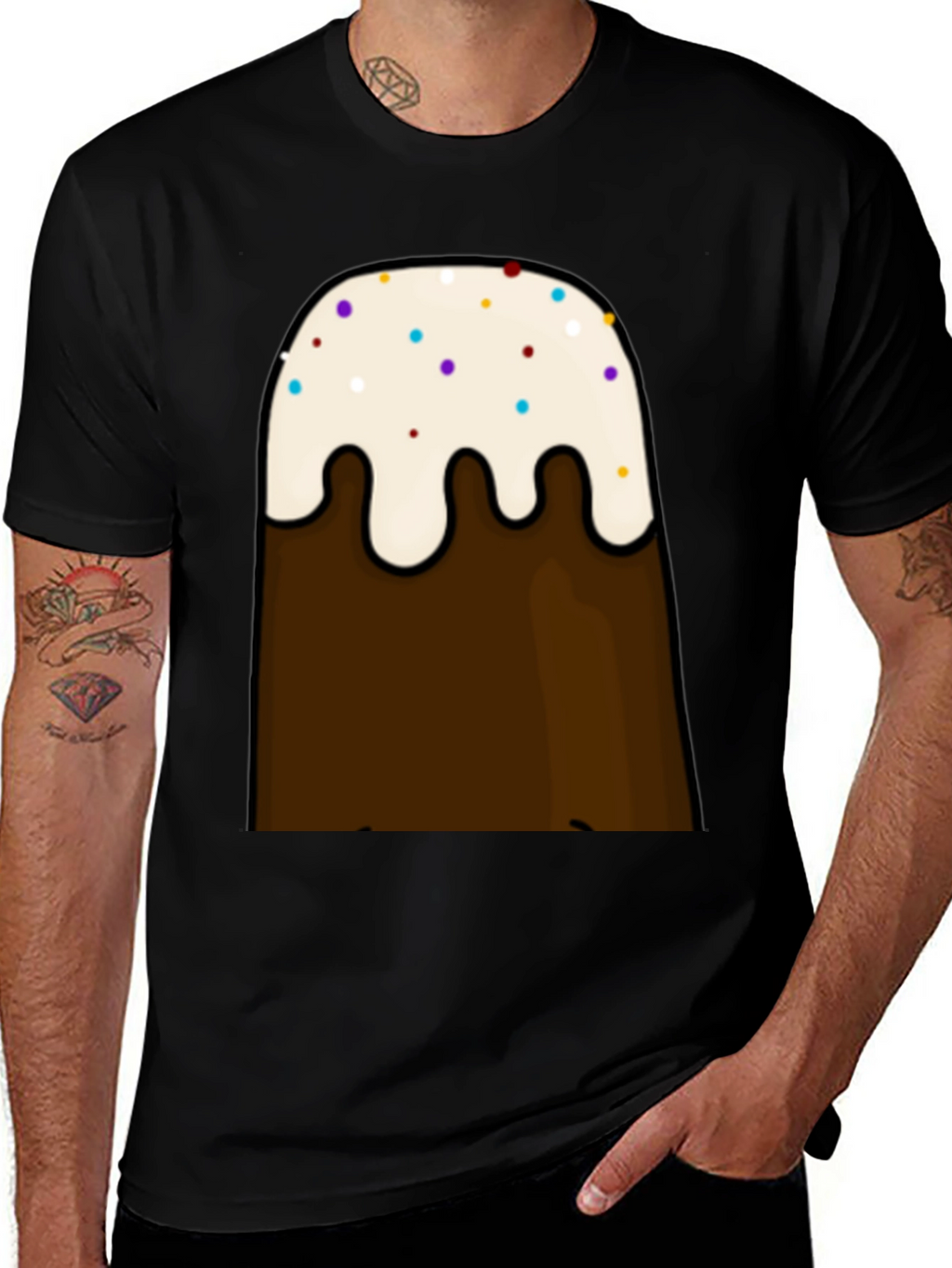 Cartoon Brown Mountain T-Shirt