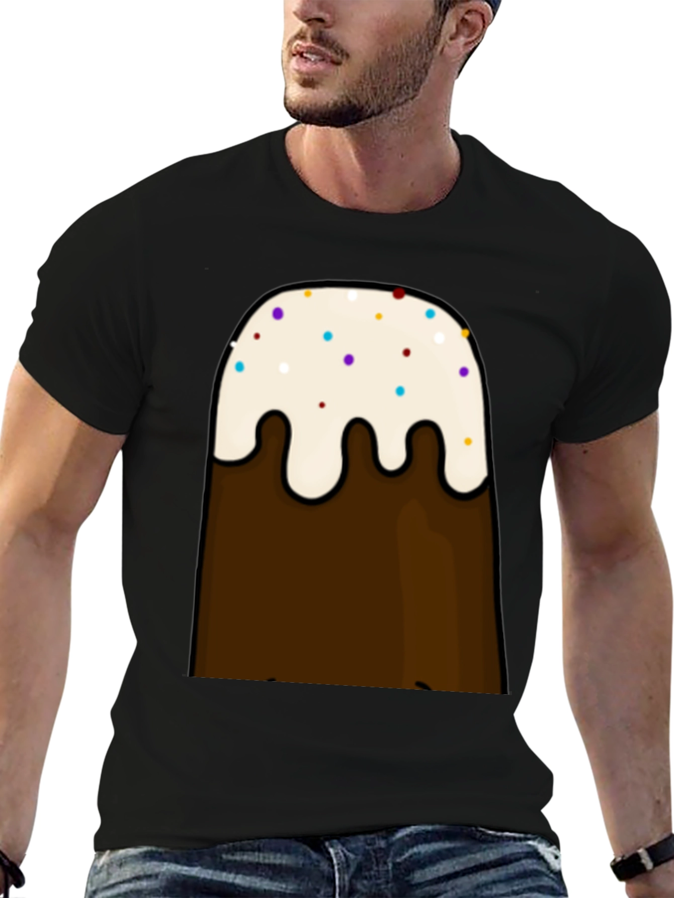 Cartoon Brown Mountain T-Shirt