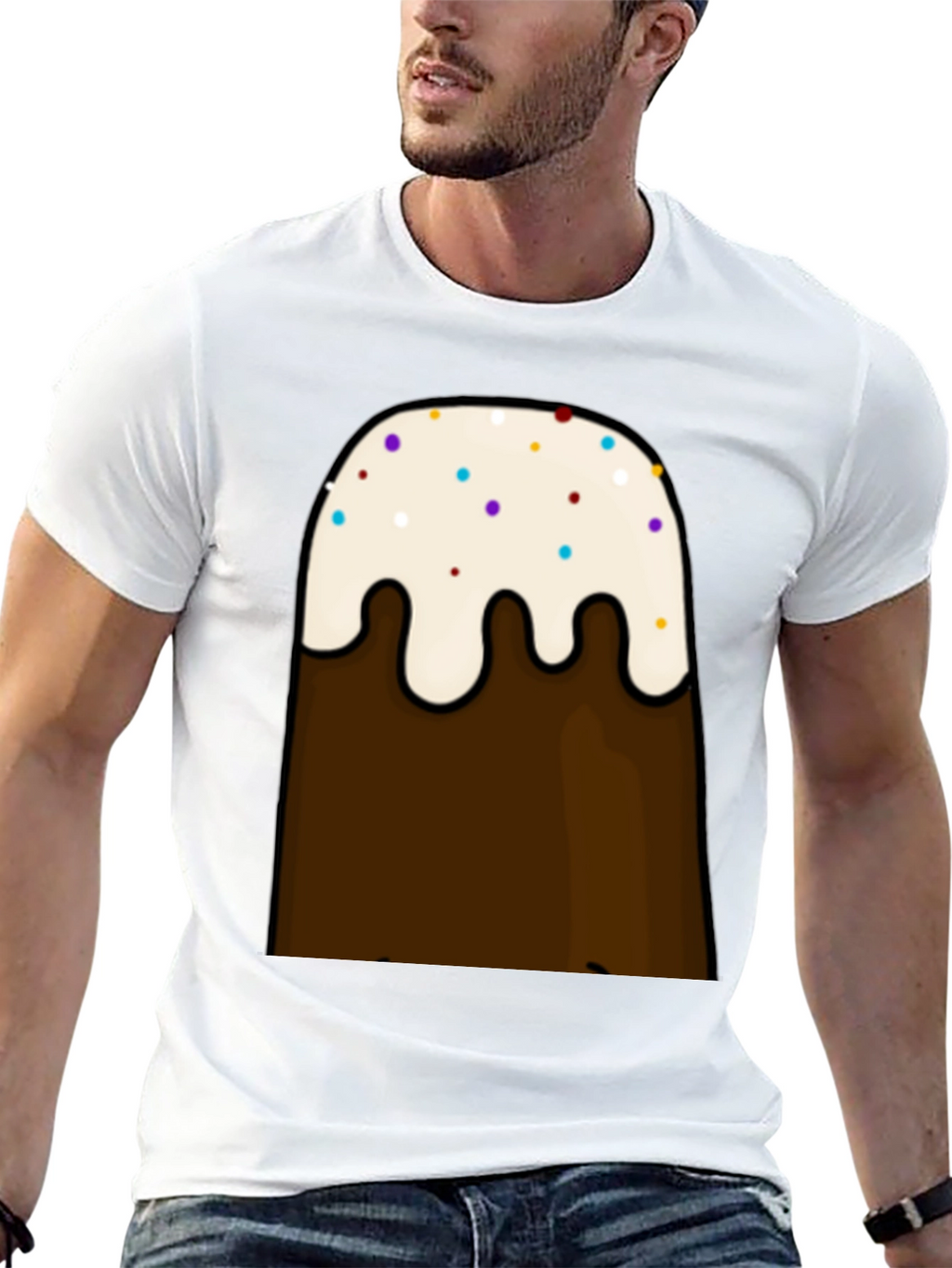 Cartoon Brown Mountain T-Shirt