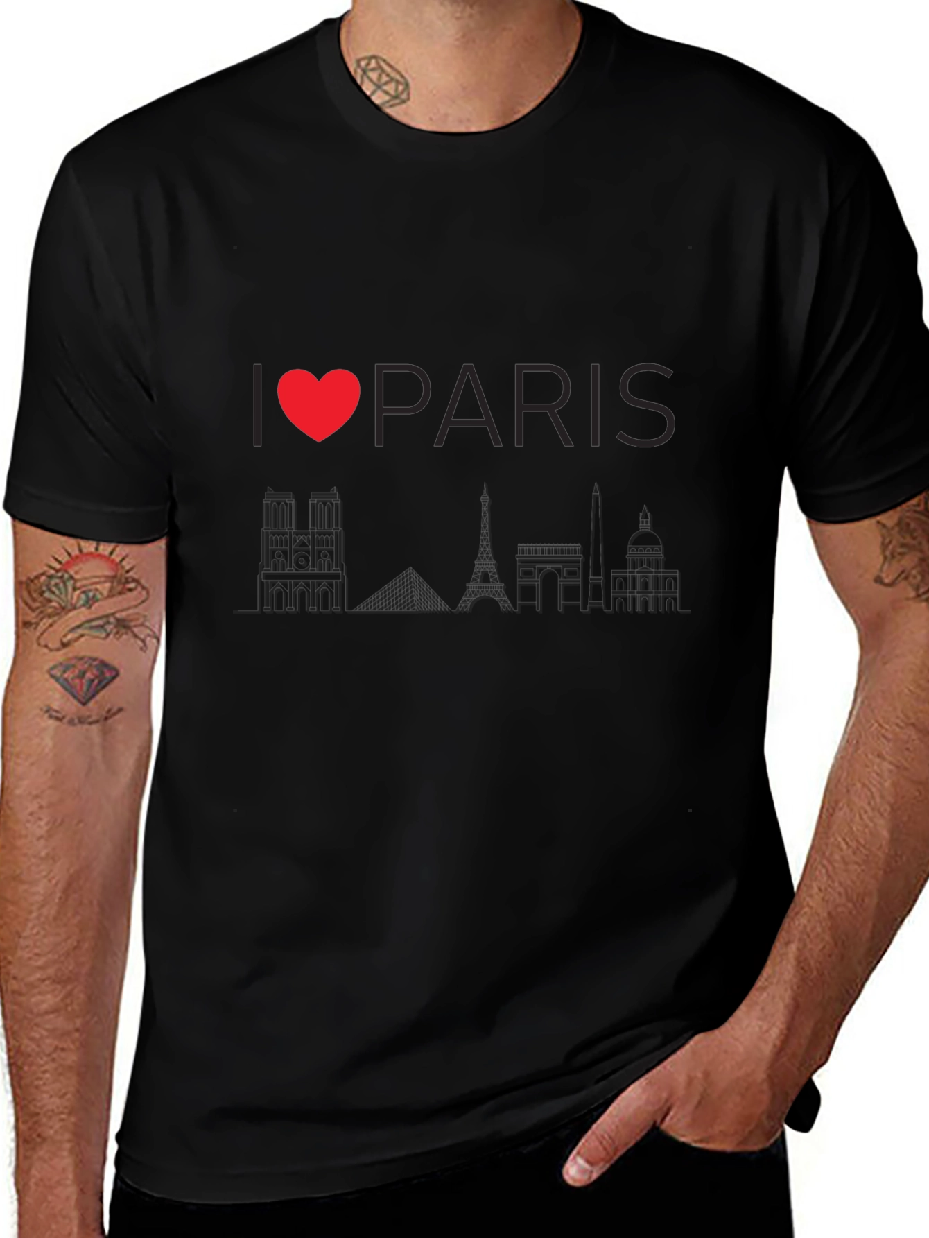 I Heart Paris T-Shirt - Classic Black Tee