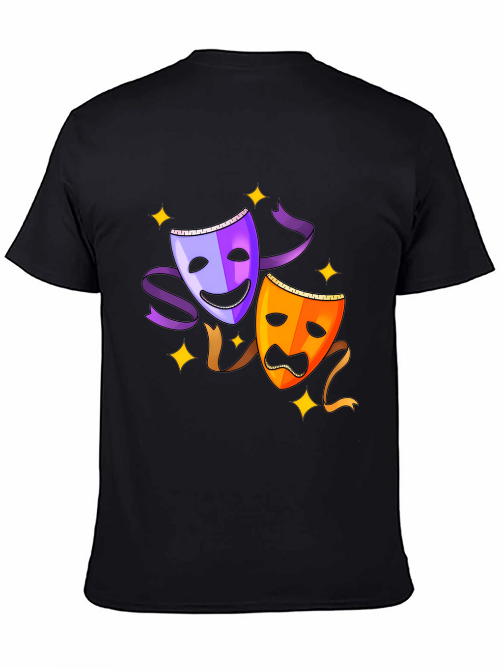 Comedy and Tragedy Masks Graphic Tee