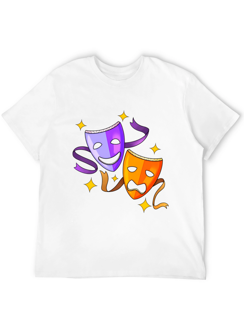 Comedy and Tragedy Masks Graphic Tee