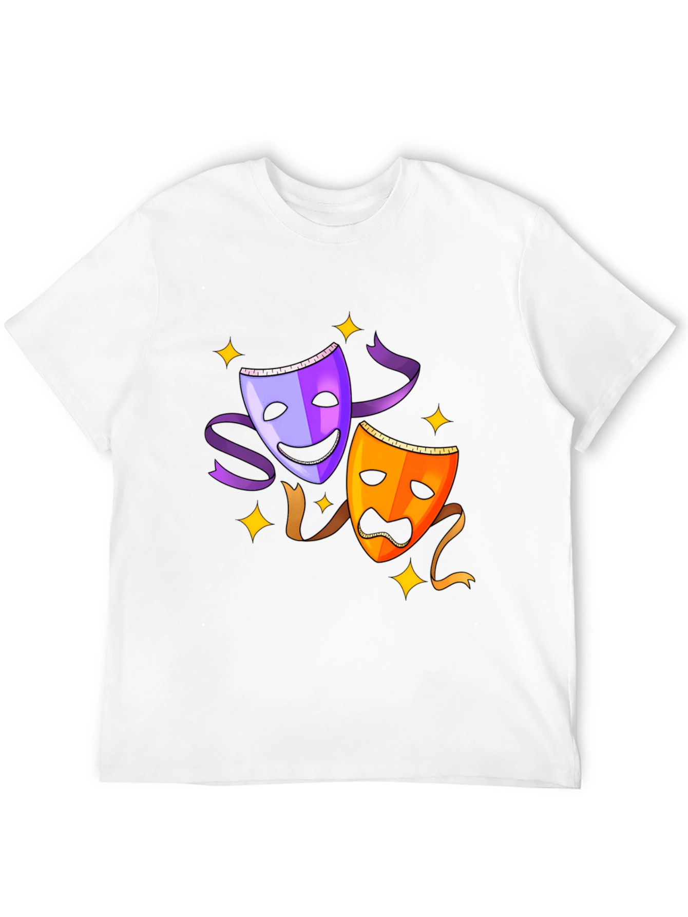Comedy and Tragedy Masks Graphic Tee