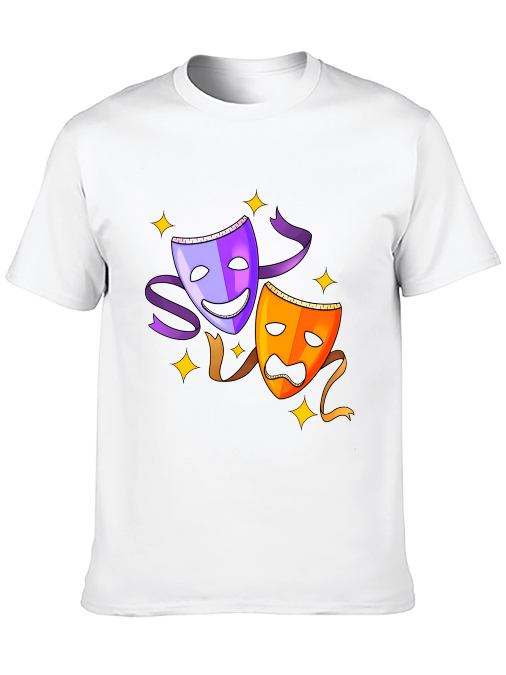 Comedy and Tragedy Masks Graphic Tee