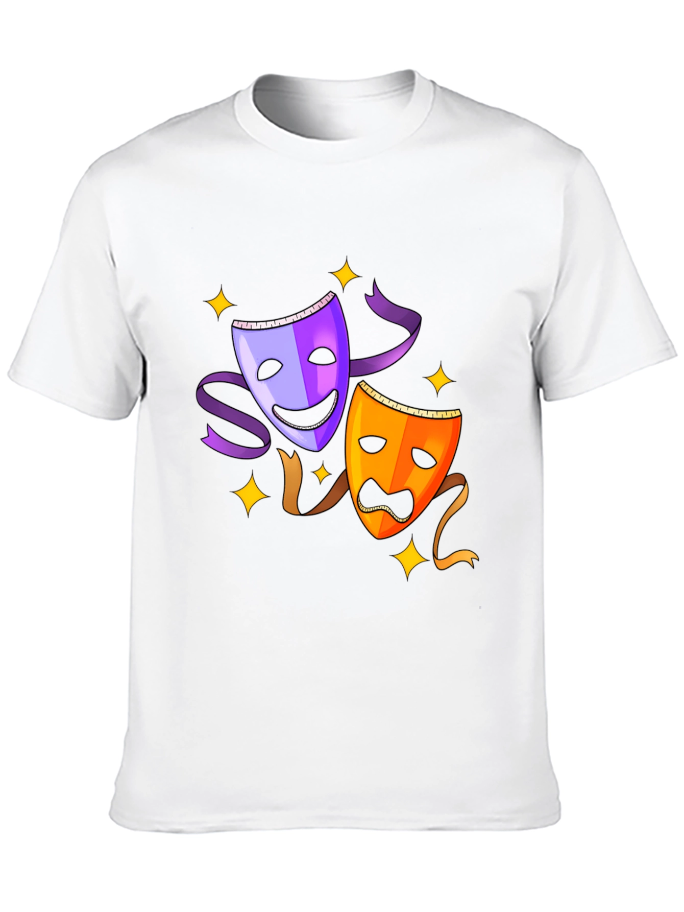 Comedy and Tragedy Masks Graphic Tee