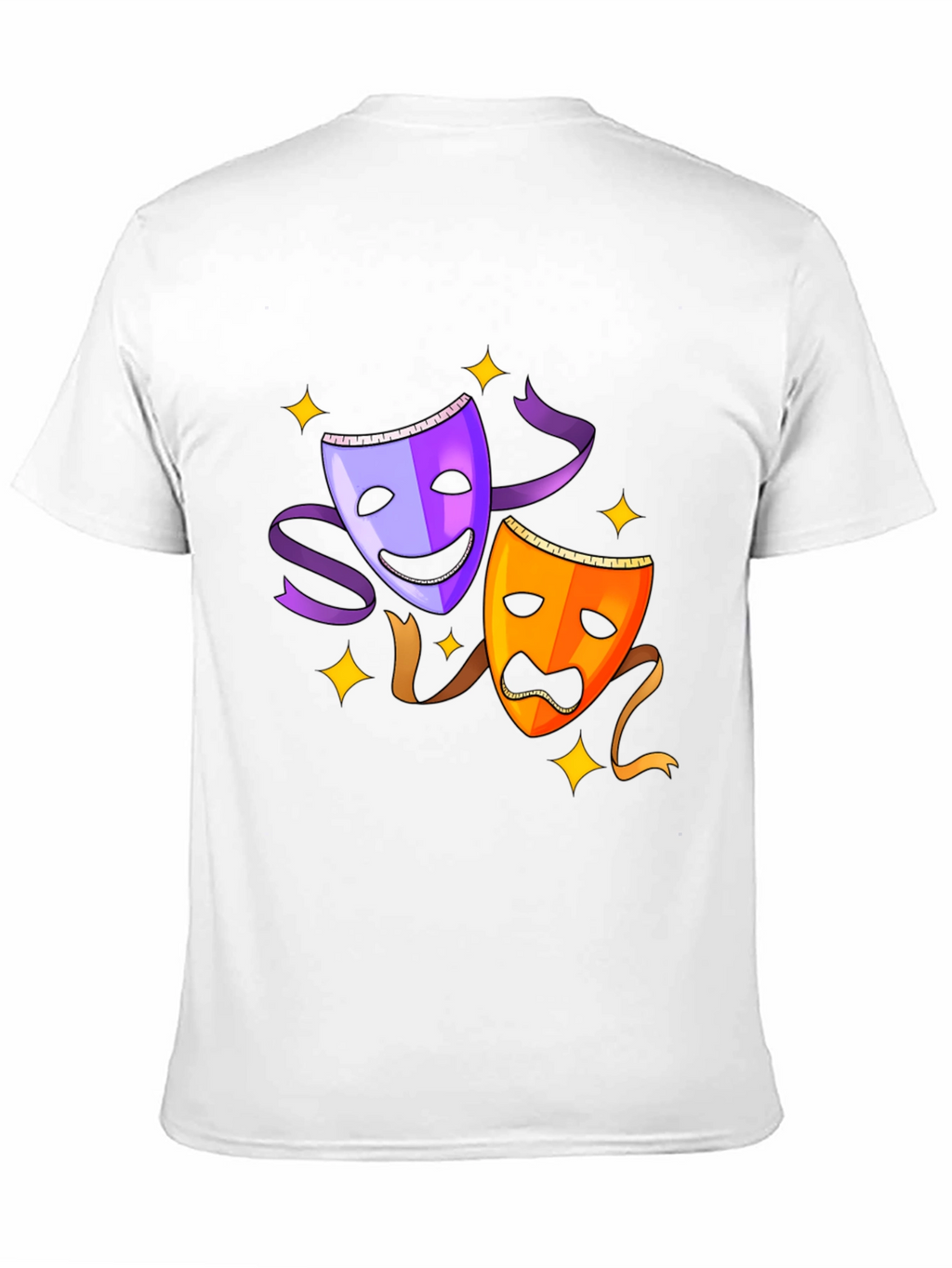 Comedy and Tragedy Masks Graphic Tee