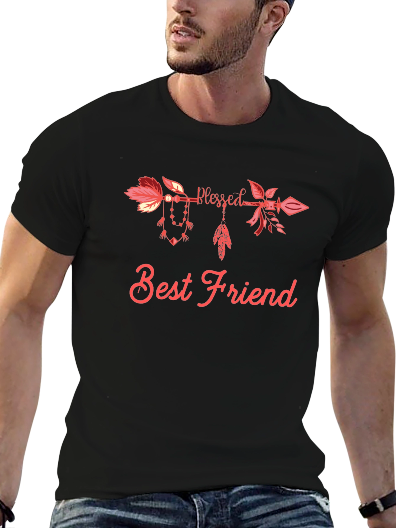 Blessed Best Friend Arrow Graphic T-Shirt