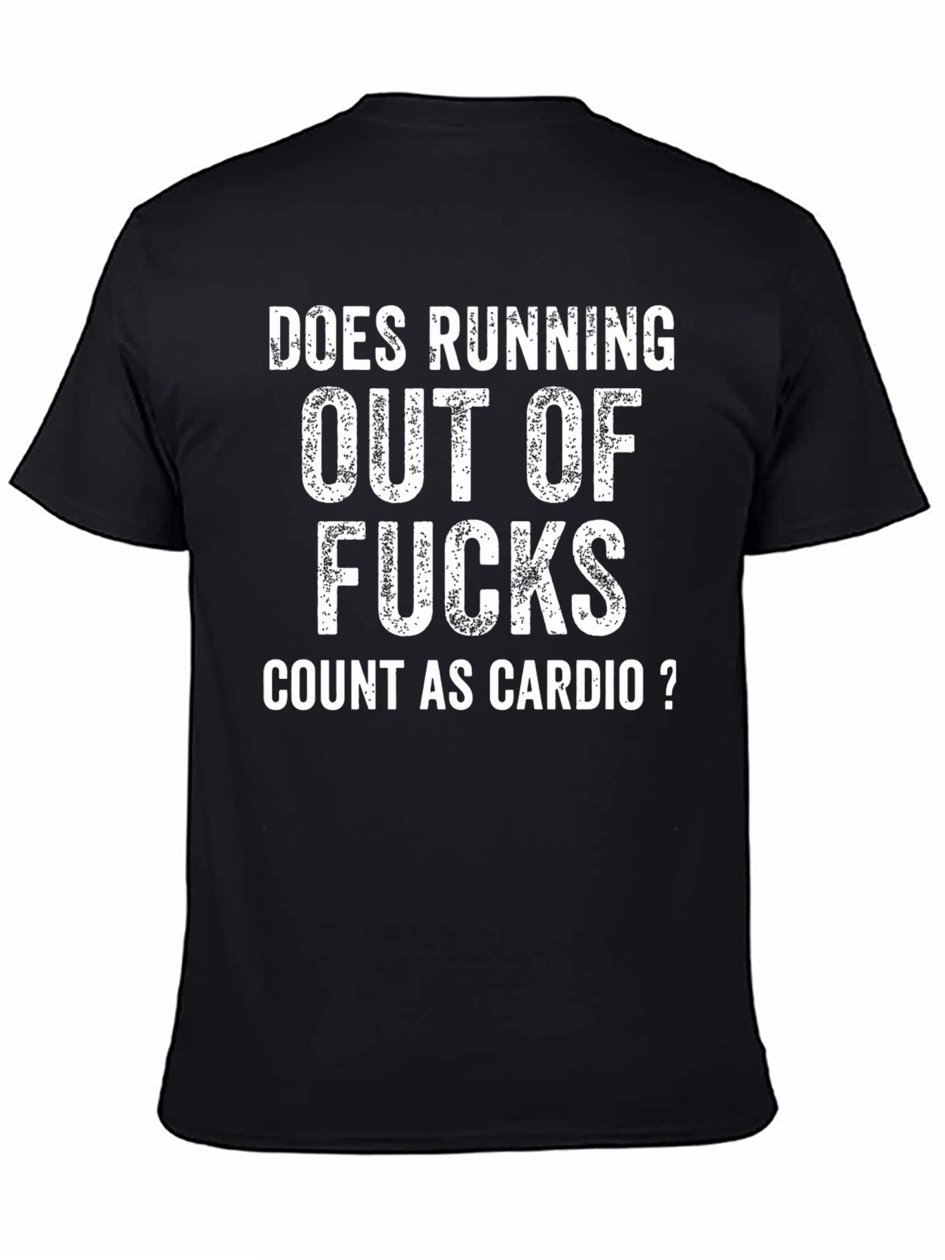 Funny Cardio T-Shirt: Running Out of Fucks