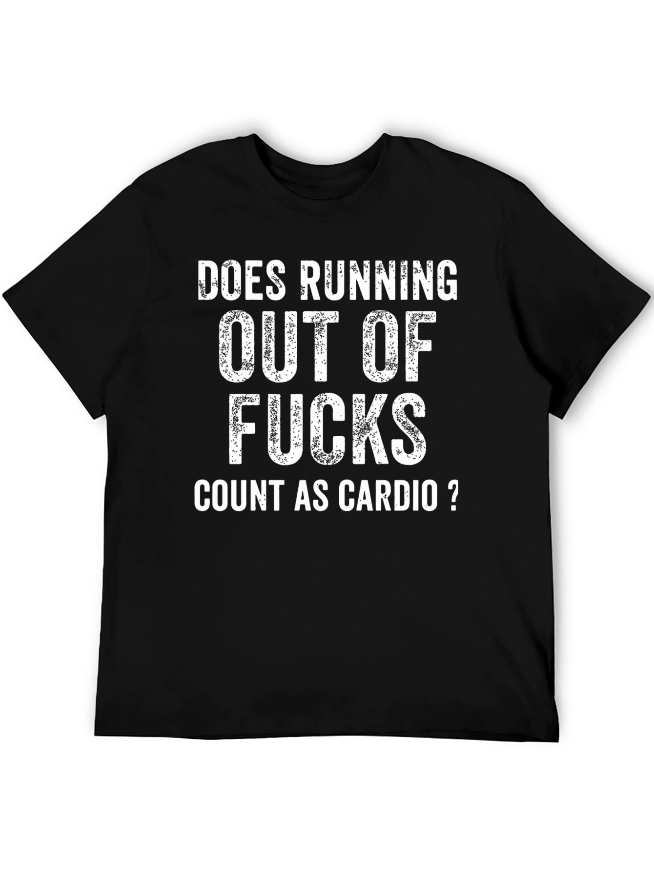 Funny Cardio T-Shirt: Running Out of Fucks