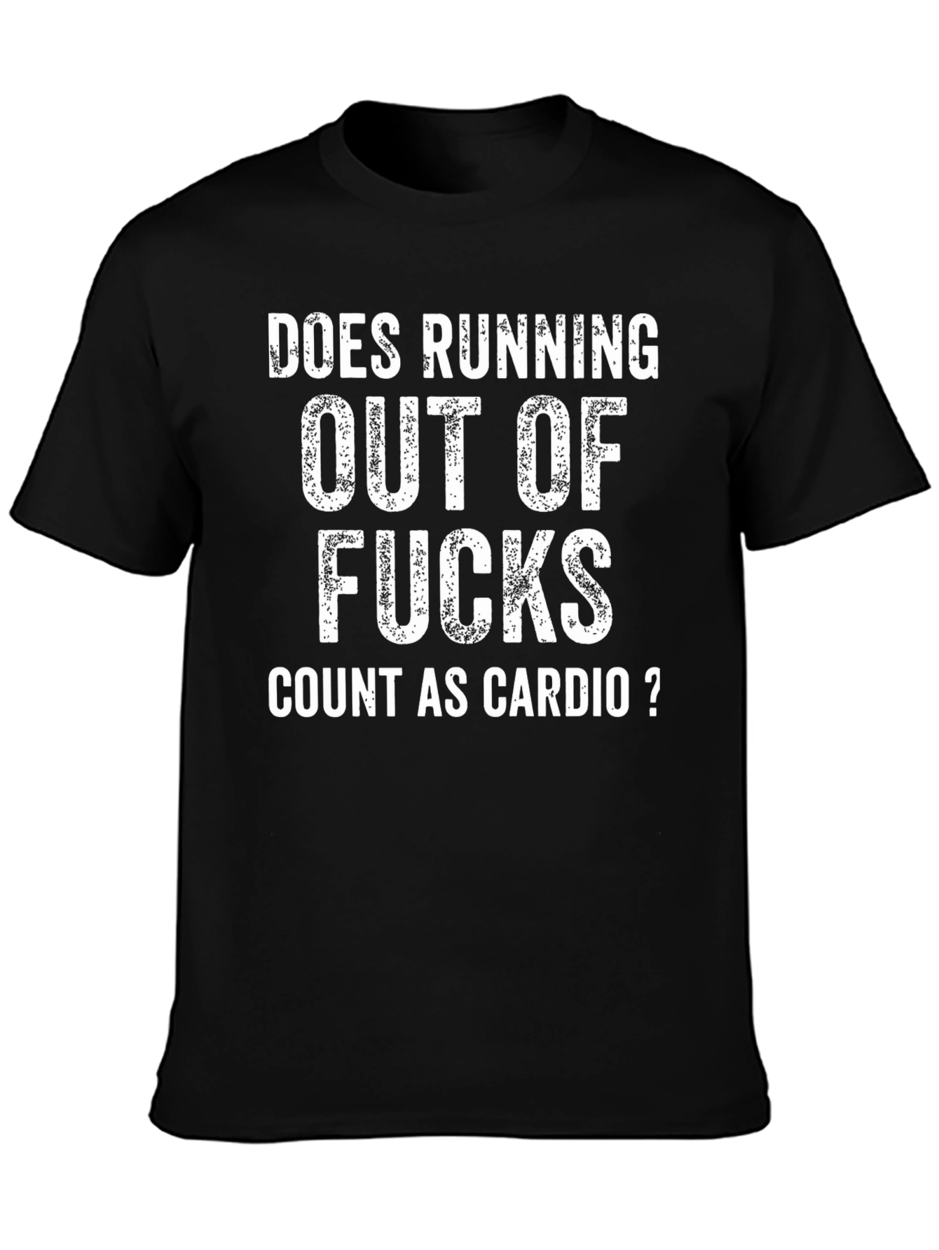 Funny Cardio T-Shirt: Running Out of Fucks
