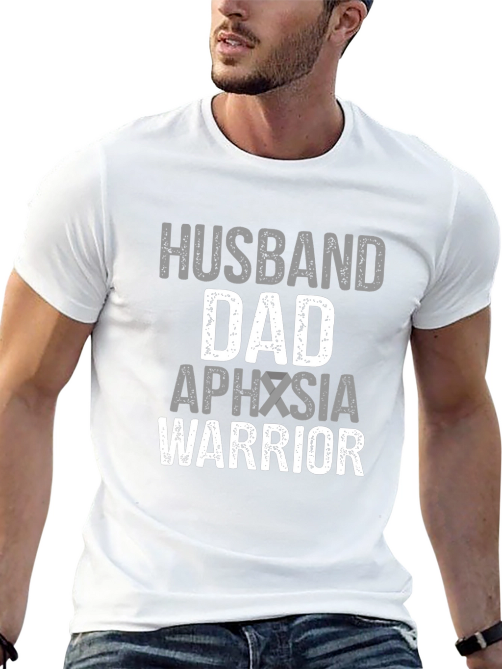 Husband Dad Aphasia Warrior T-Shirt
