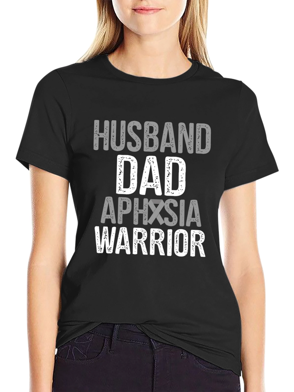 Husband Dad Aphasia Warrior T-Shirt