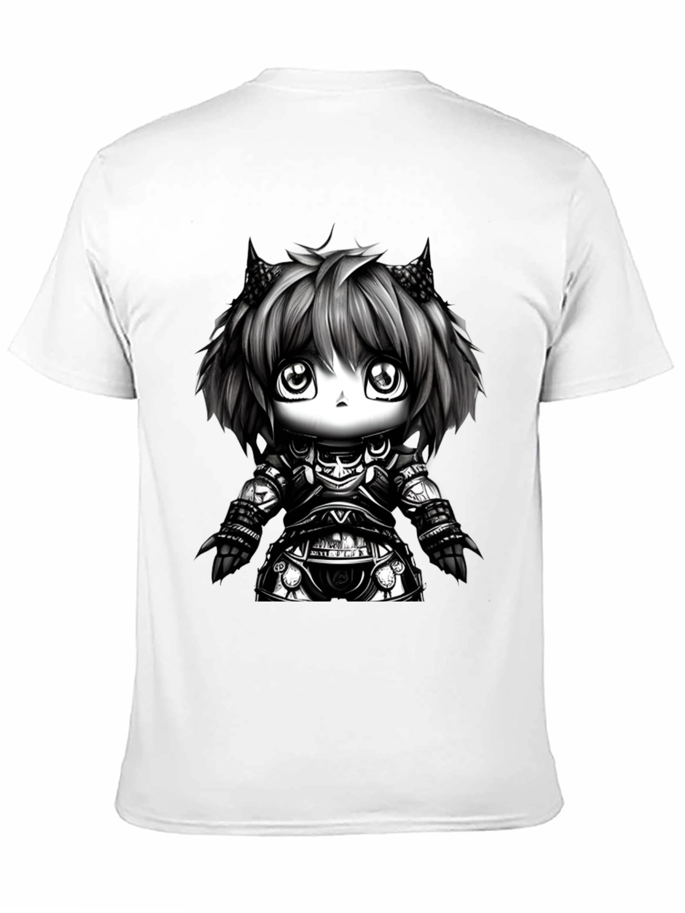 Anime Knight Graphic Tee - Black