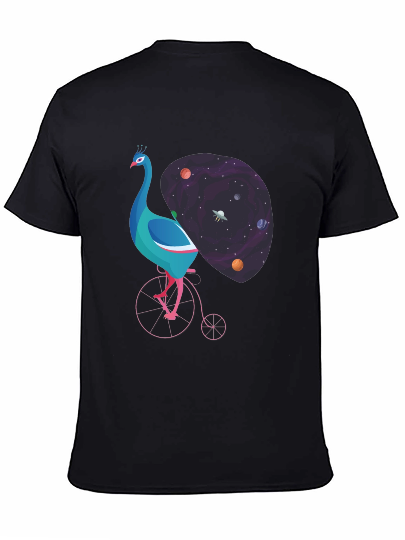 Cosmic Peacock Bike Graphic Tee