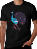 Cosmic Peacock Bike Graphic Tee