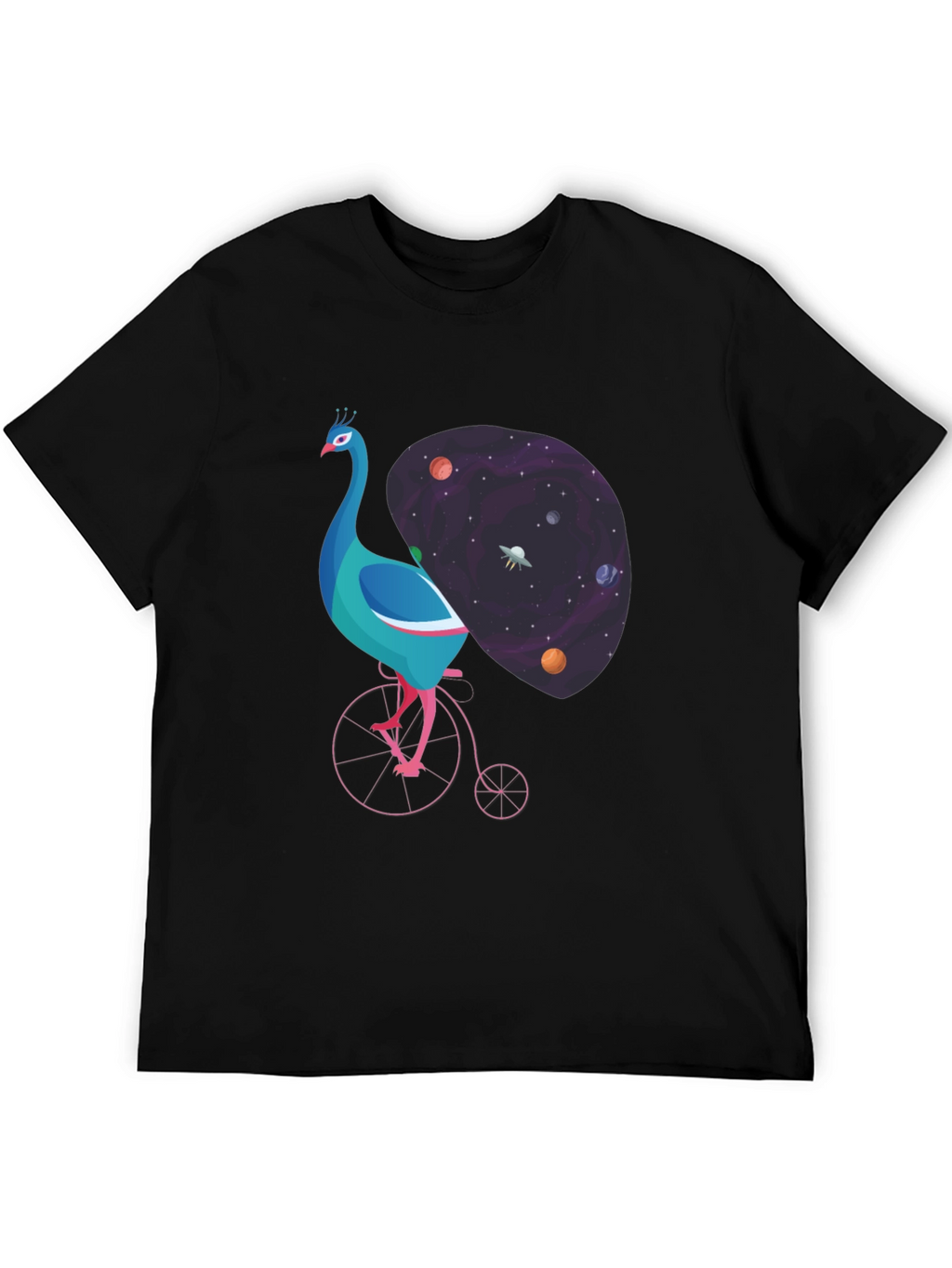 Cosmic Peacock Bike Graphic Tee