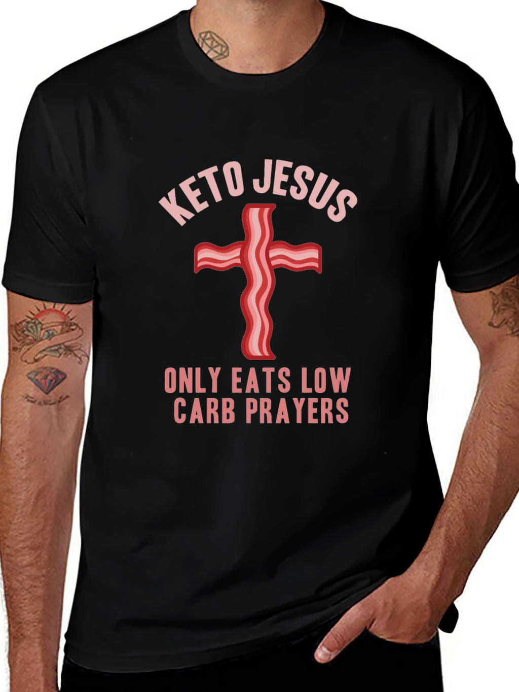 Keto Jesus Low Carb Prayers Graphic Tee