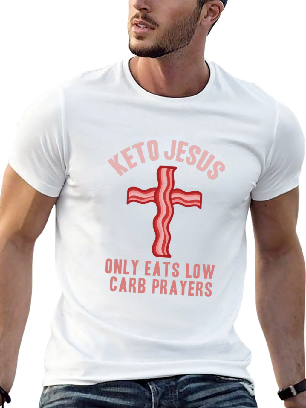 Keto Jesus Low Carb Prayers Graphic Tee
