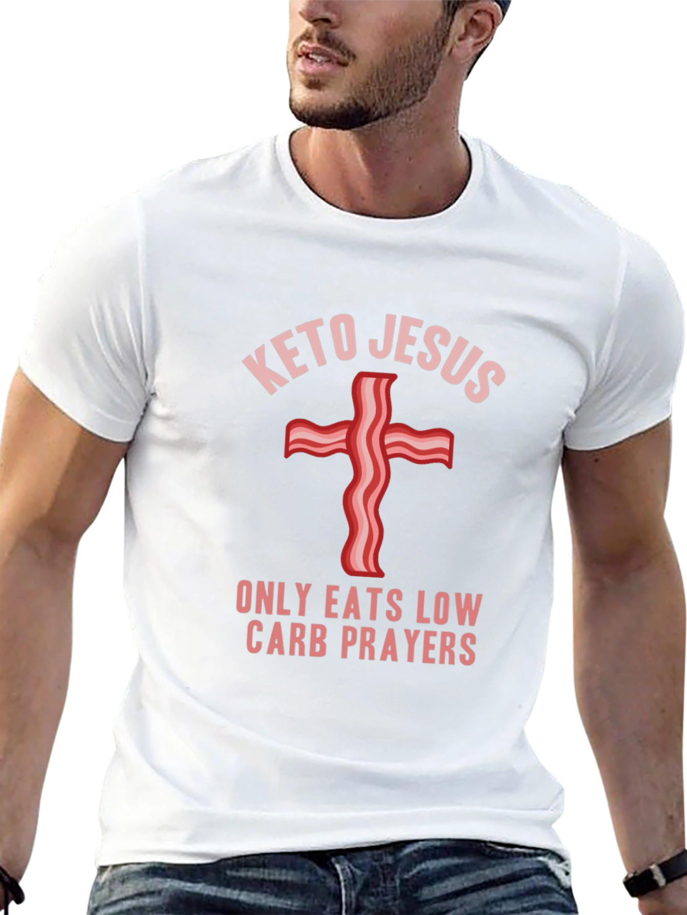 Keto Jesus Low Carb Prayers Graphic Tee