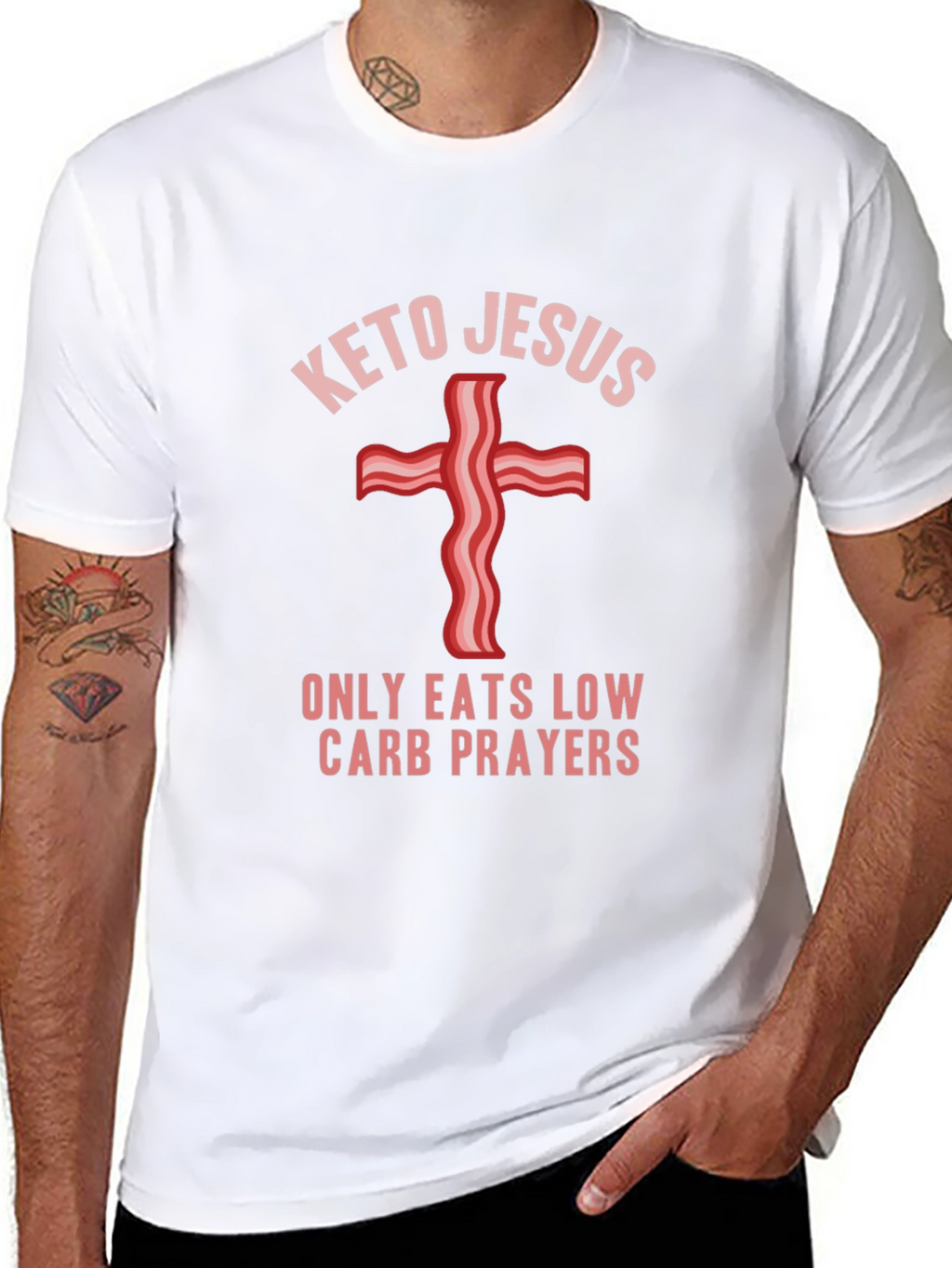 Keto Jesus Low Carb Prayers Graphic Tee