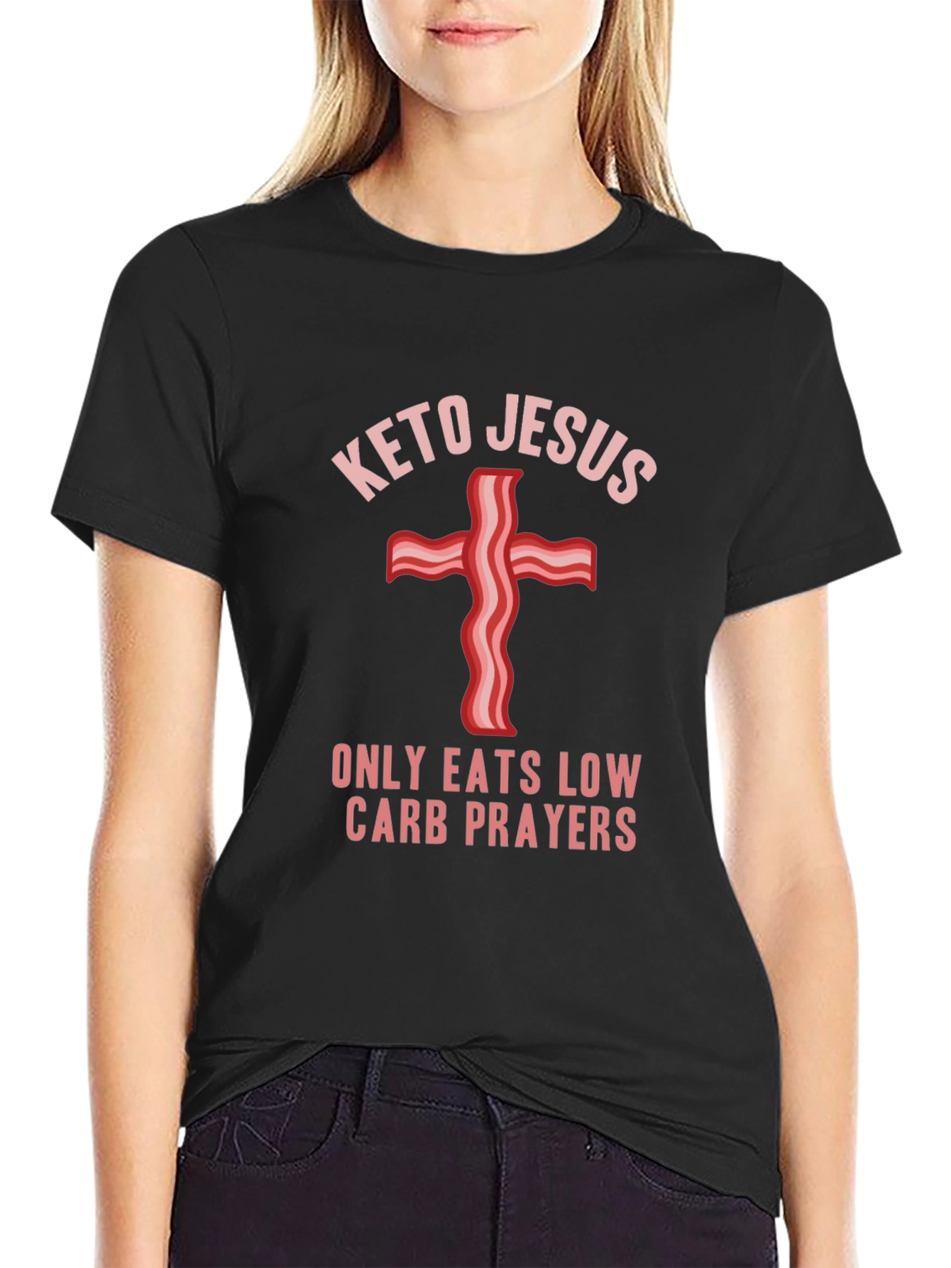 Keto Jesus Low Carb Prayers Graphic Tee
