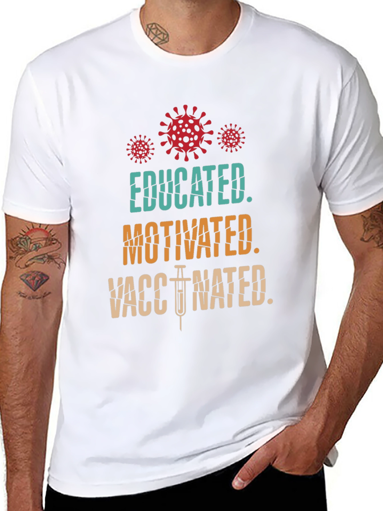 Educated Motivated Vaccinated T-Shirt
