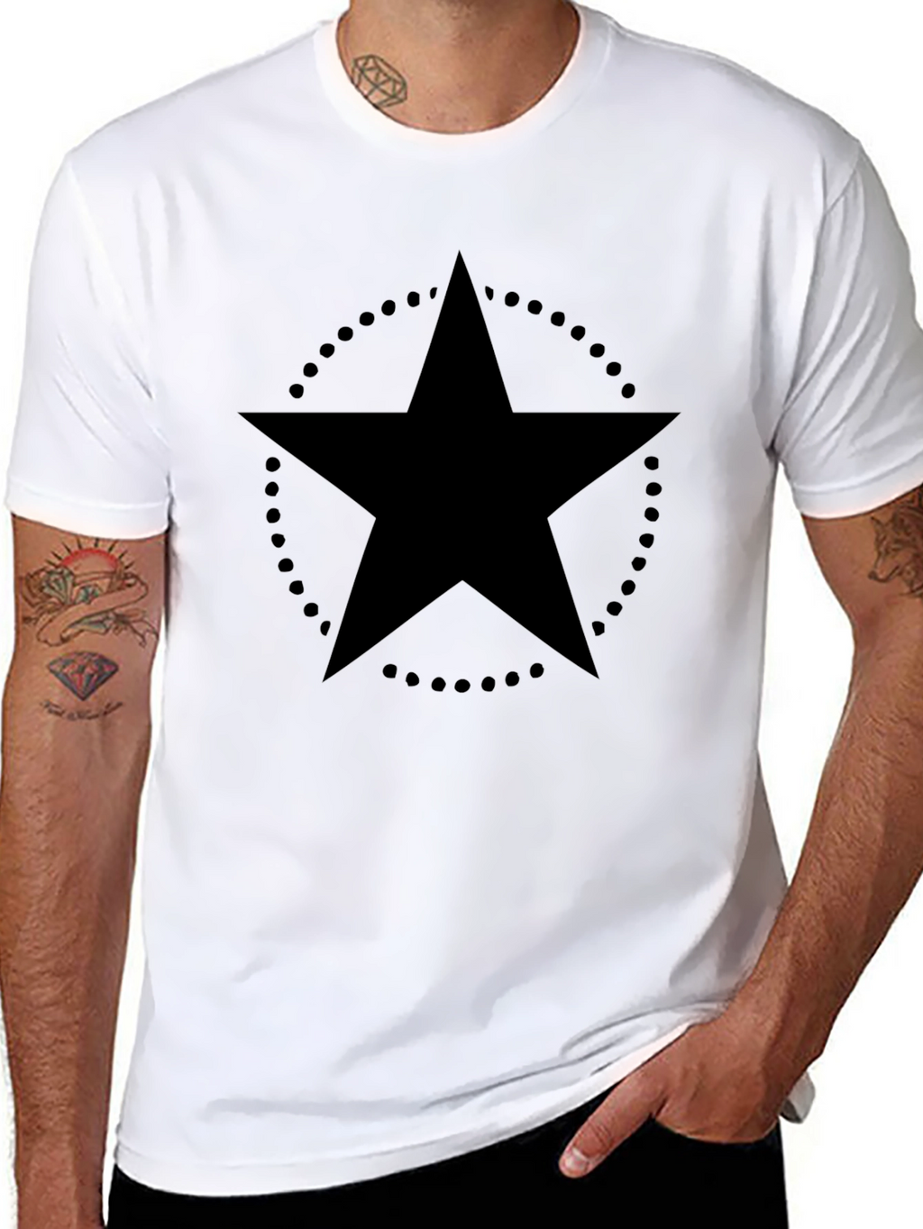 Bold Star Graphic Black T-Shirt