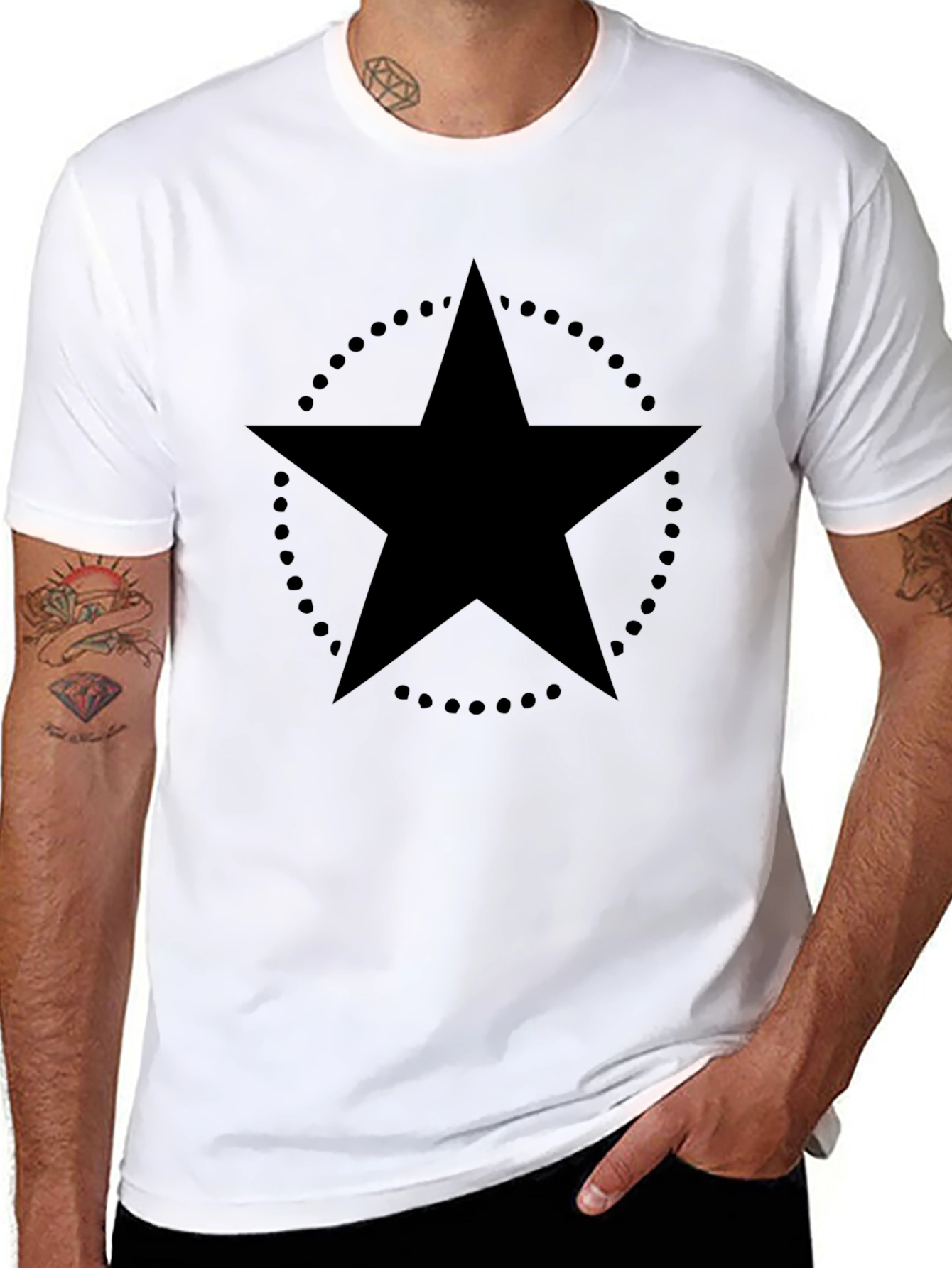 Bold Star Graphic Black T-Shirt