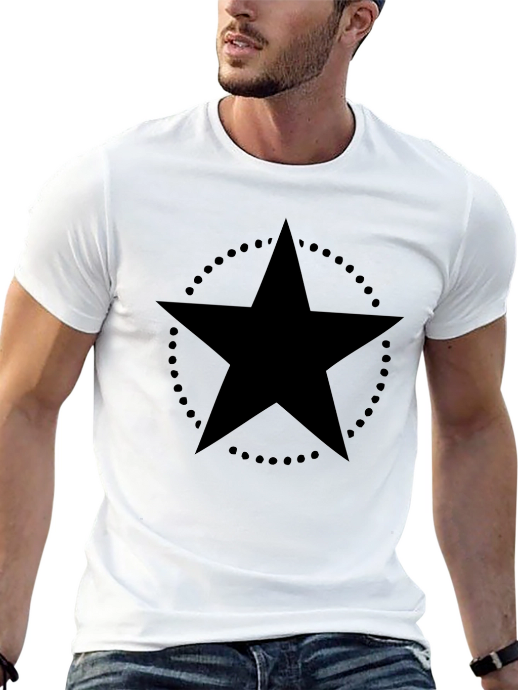 Bold Star Graphic Black T-Shirt