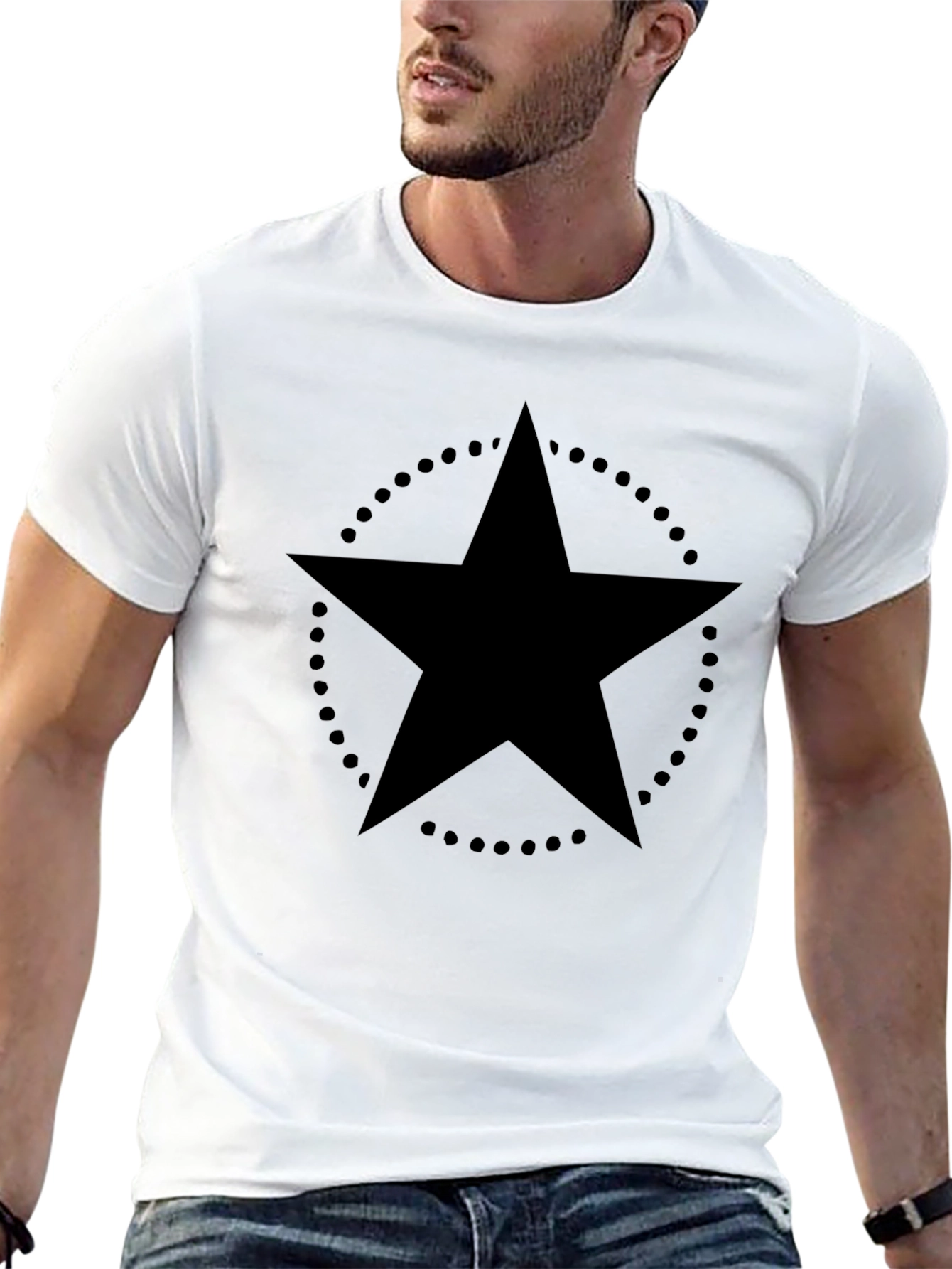 Bold Star Graphic Black T-Shirt
