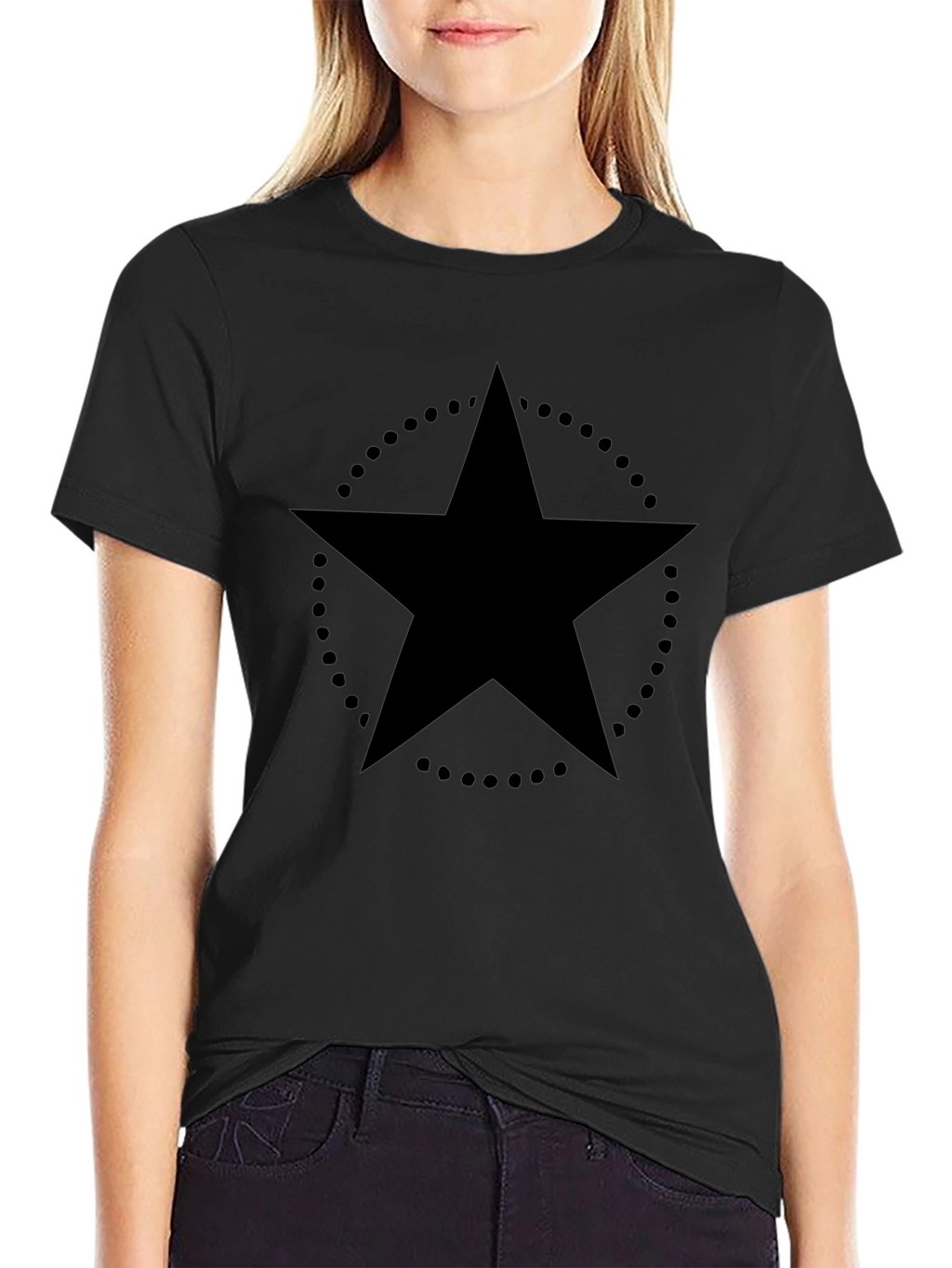 Bold Star Graphic Black T-Shirt