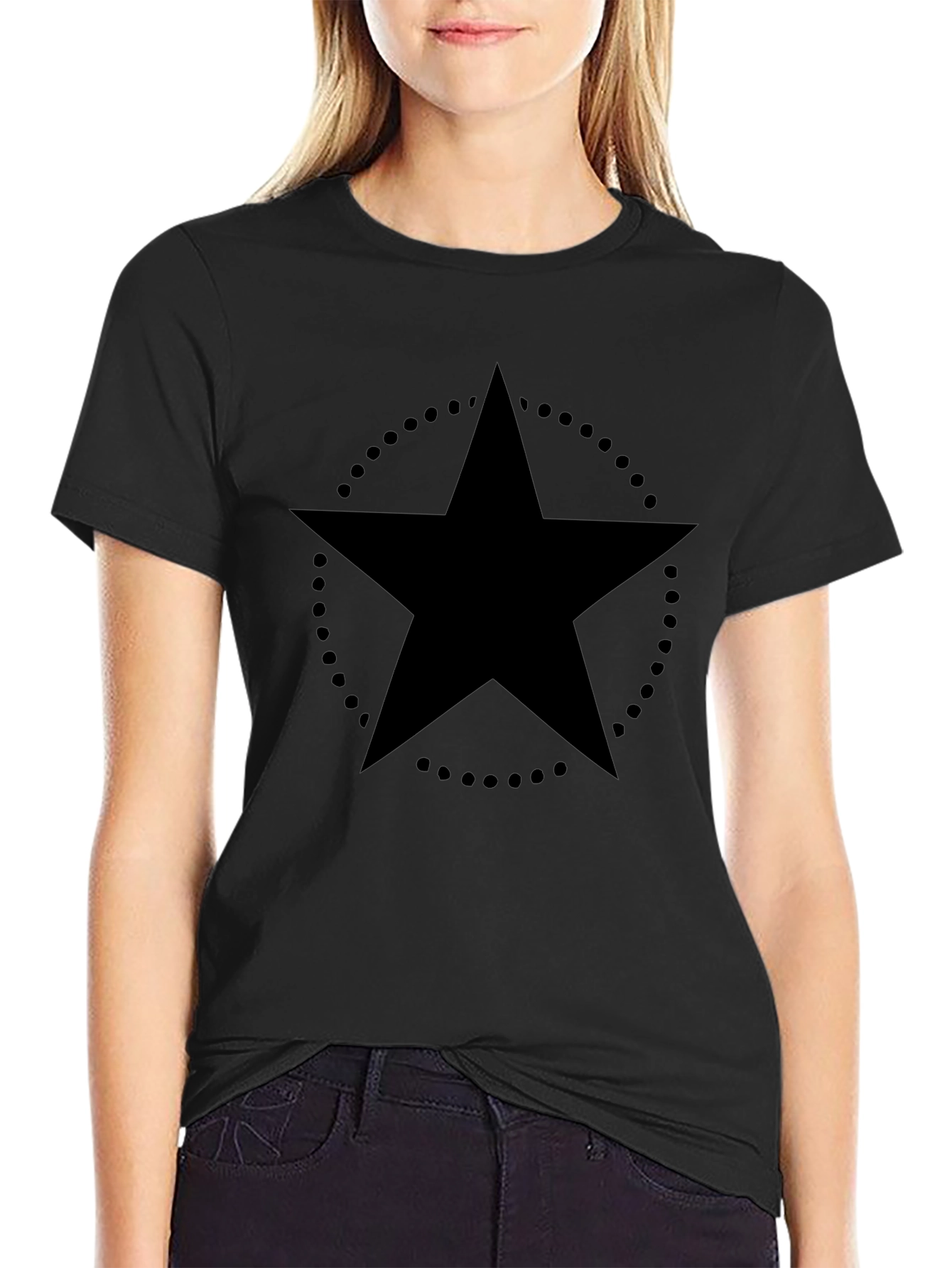 Bold Star Graphic Black T-Shirt