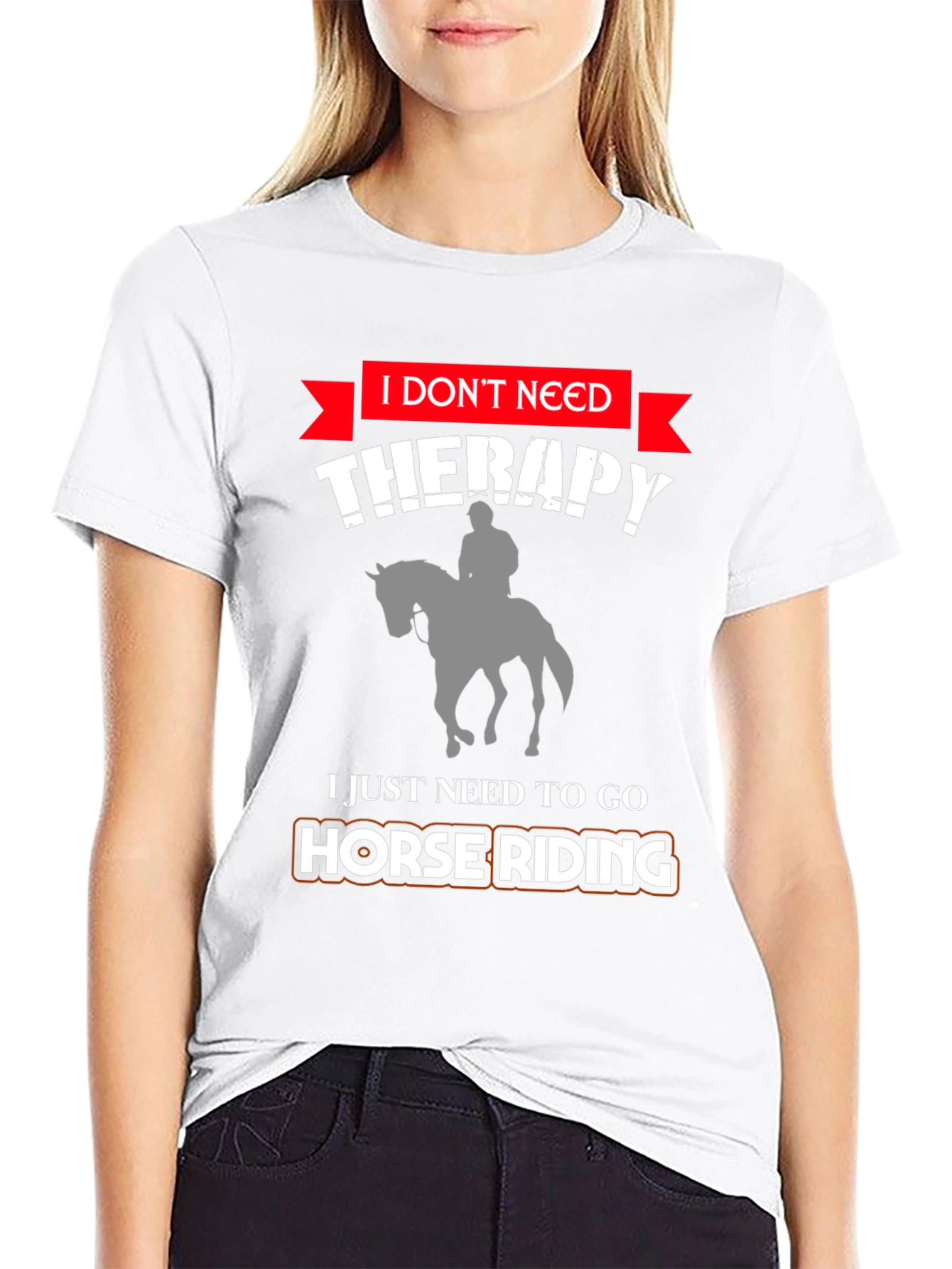Funny Horse Riding Therapy T-Shirt