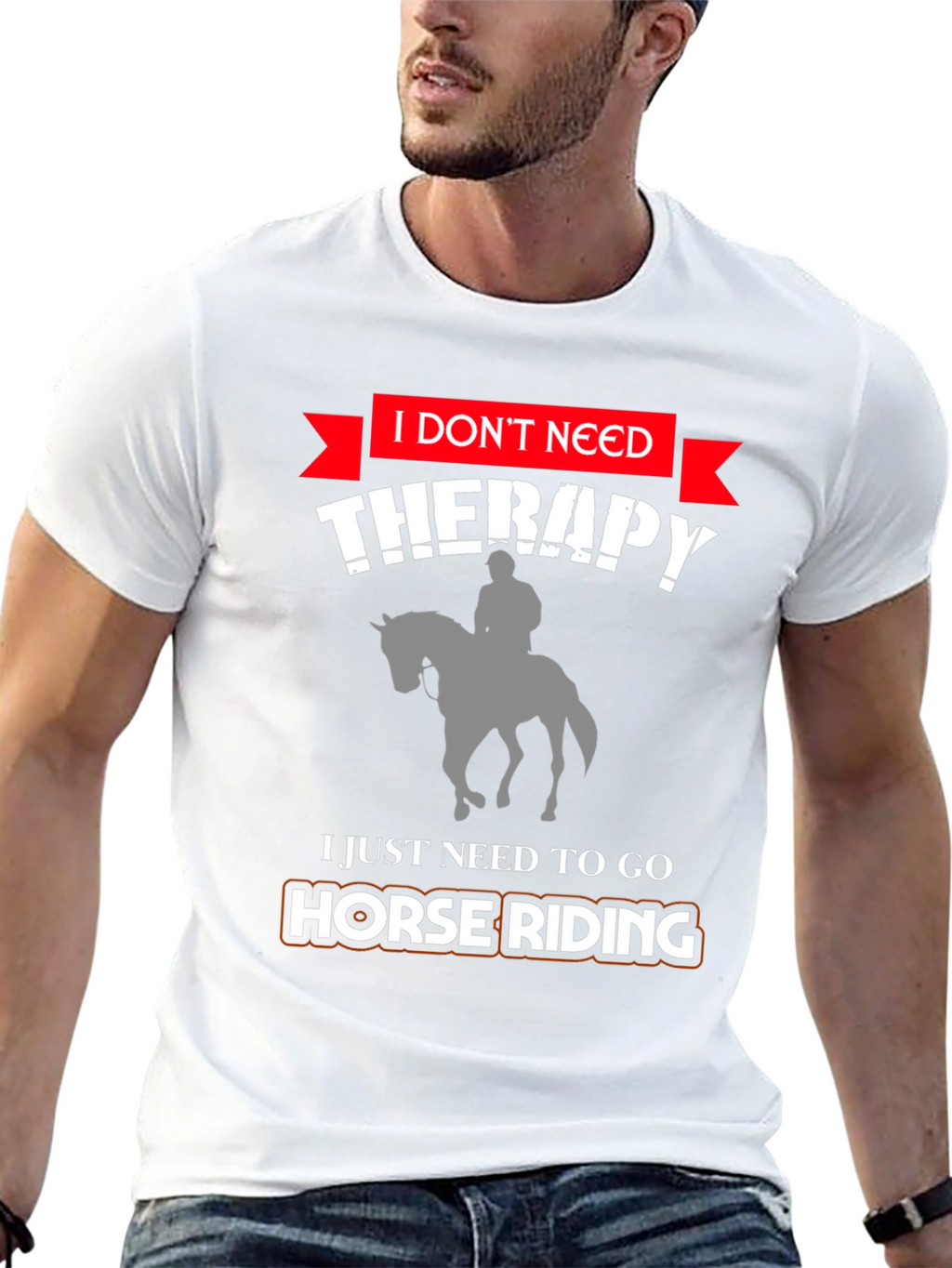 Funny Horse Riding Therapy T-Shirt